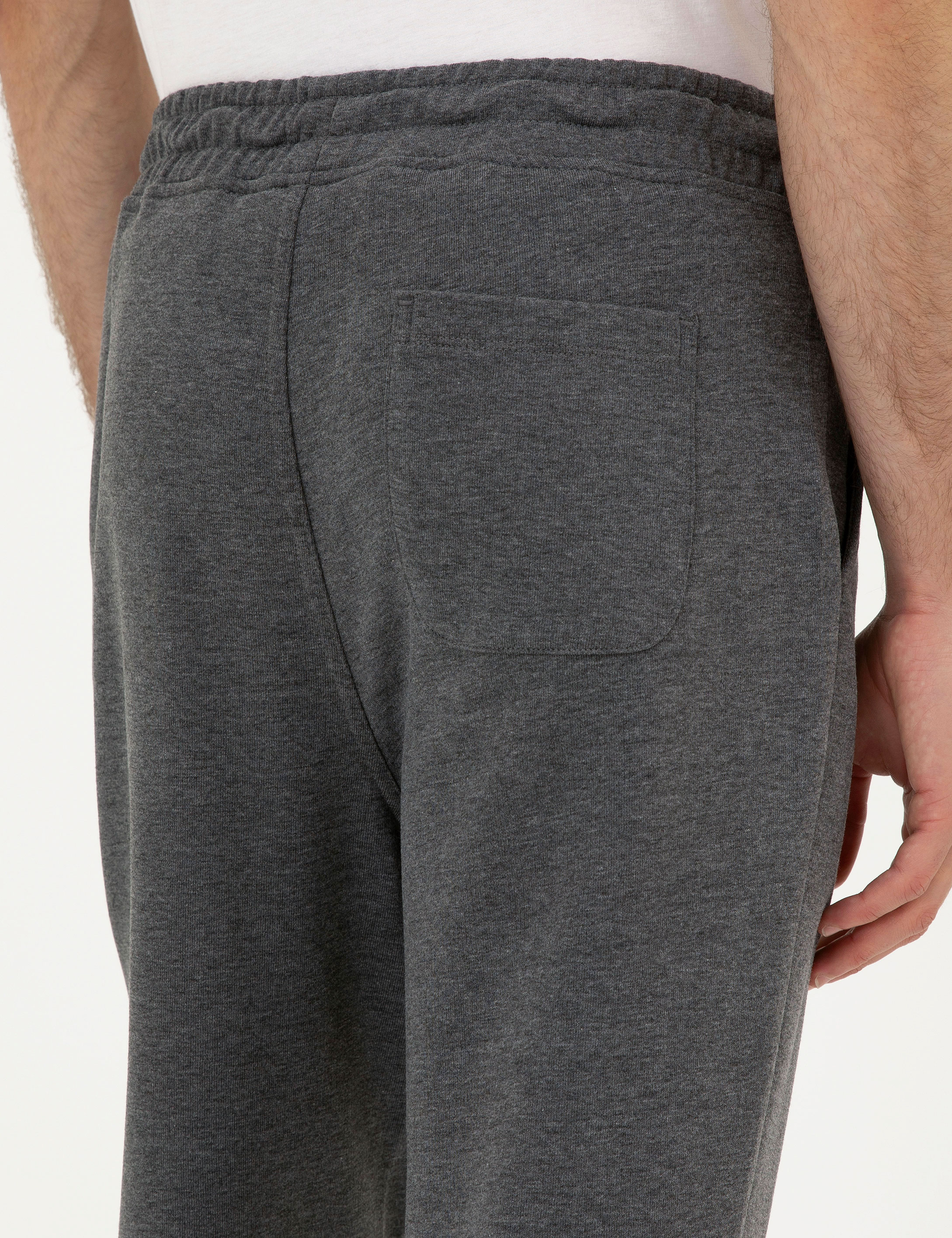 Antrasit Melanj Slim Fit Eşofman Altı