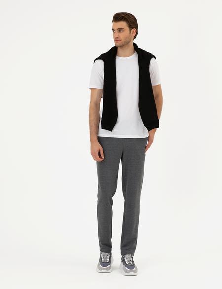 Antrasit Melanj Slim Fit Eşofman Altı - 50295680025