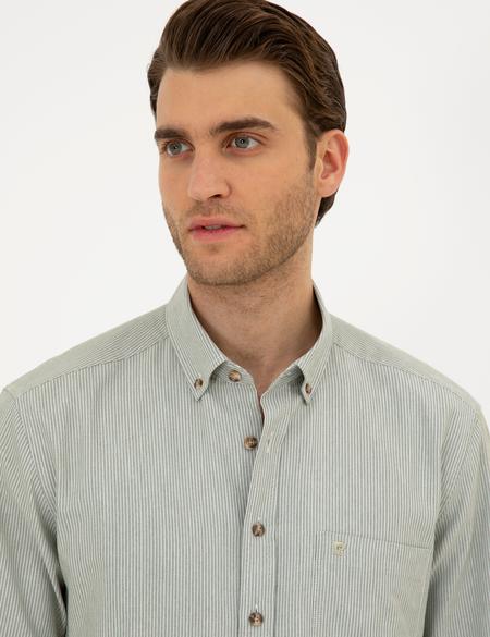 Haki Regular Fit Uzun Kollu Gömlek - 50296061006