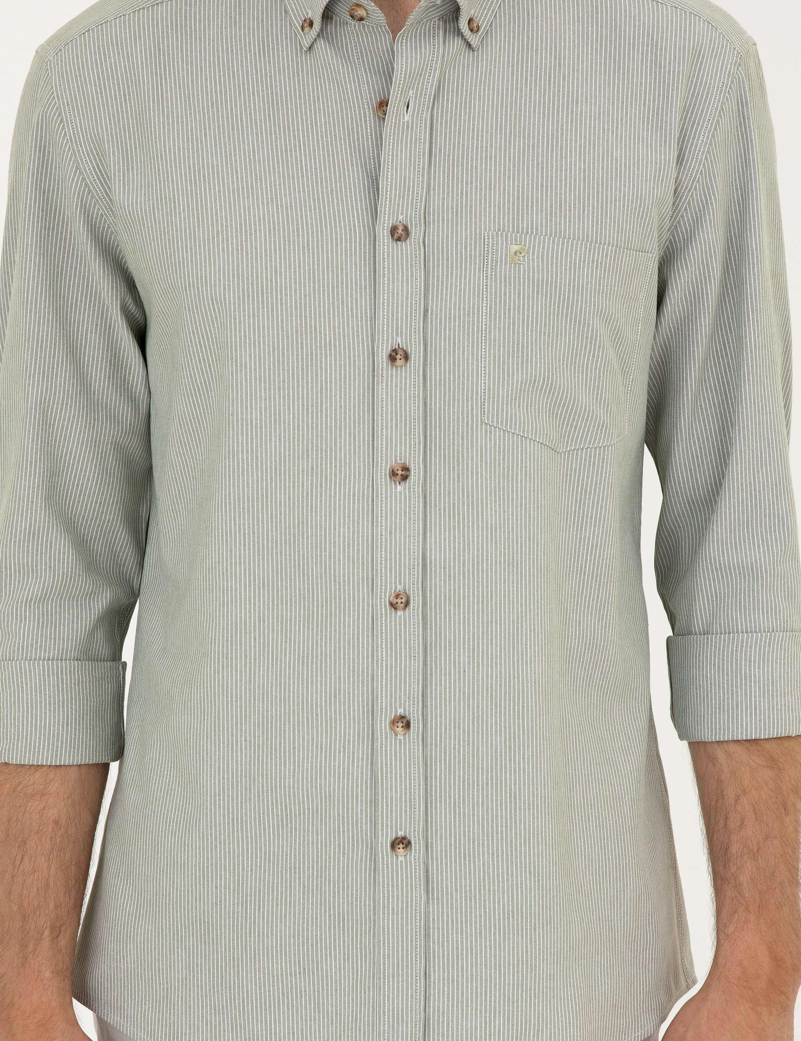 Haki Regular Fit Uzun Kollu Gömlek