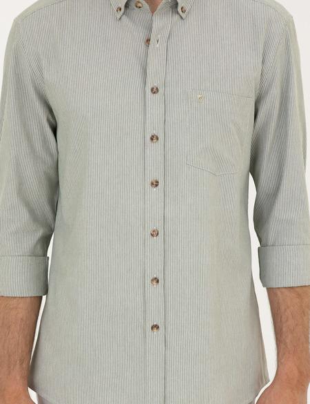 Haki Regular Fit Uzun Kollu Gömlek - 50296061006