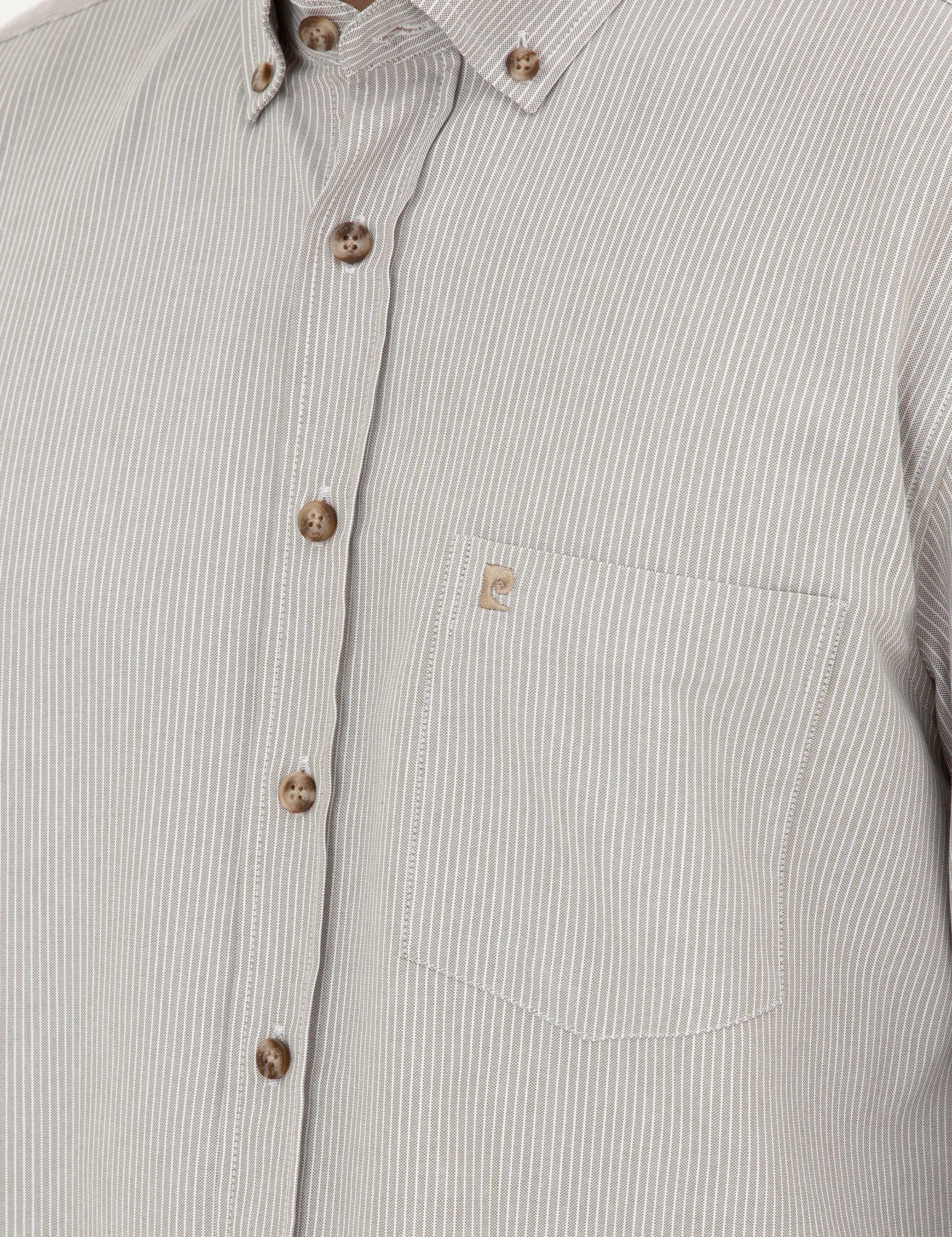 Bej Regular Fit Uzun Kollu Gömlek