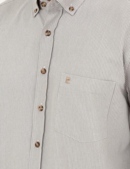 Bej Regular Fit Uzun Kollu Gömlek - 50296061025