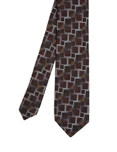 Kahverengi İpek Kravat - 50288420003