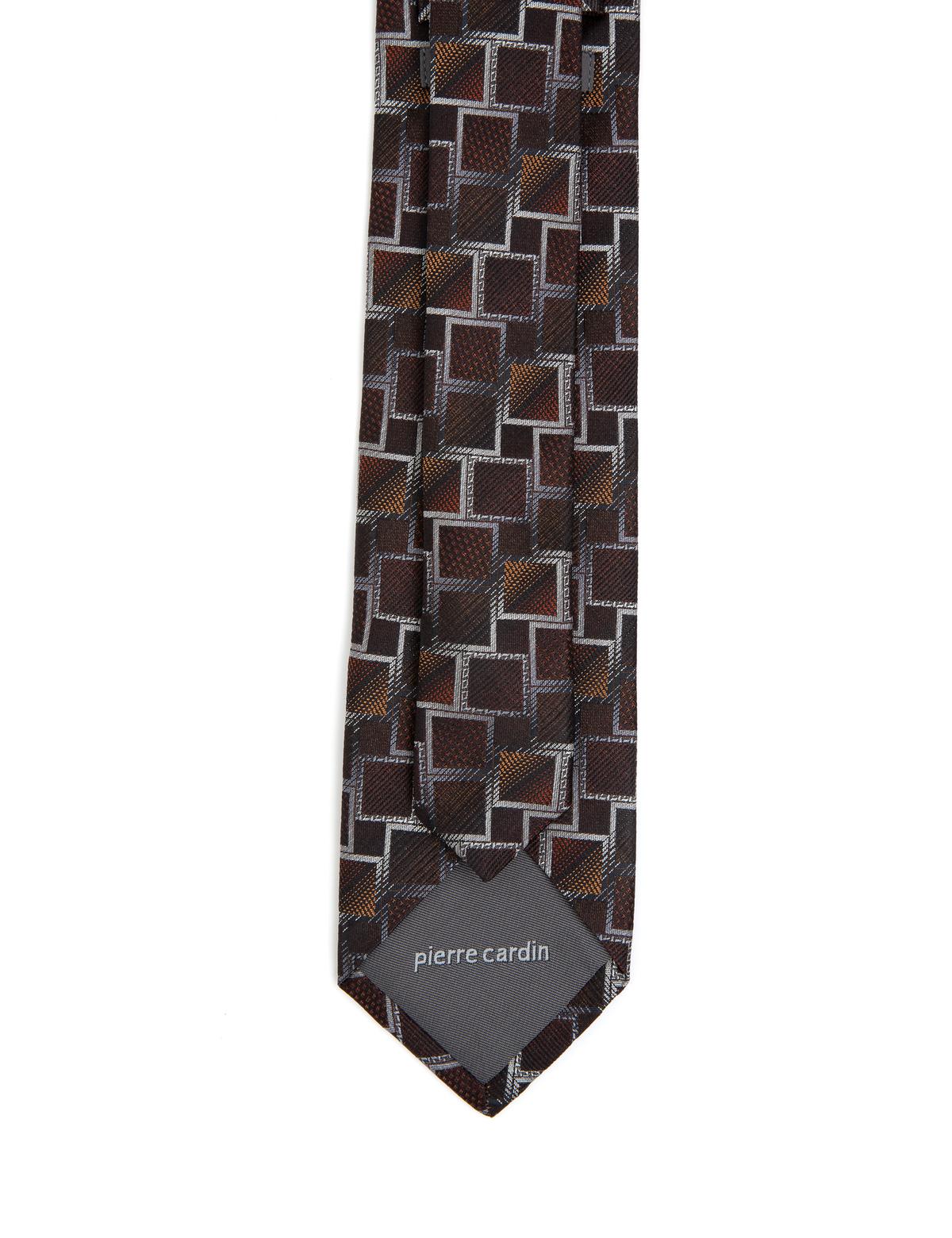 Kahverengi İpek Kravat - 50288420003