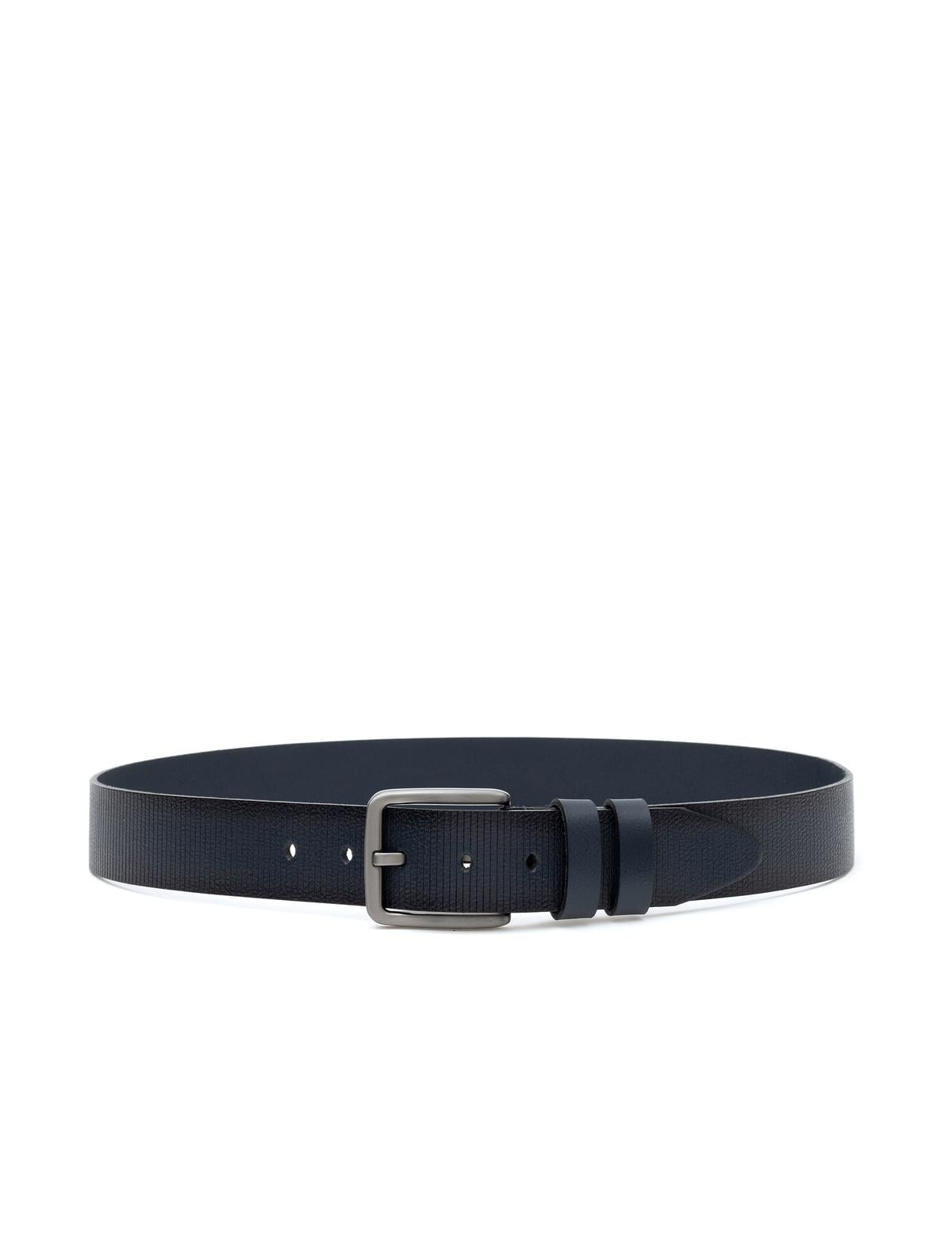 Lacivert Denim %100 Deri Denim Kemer - 50294392011