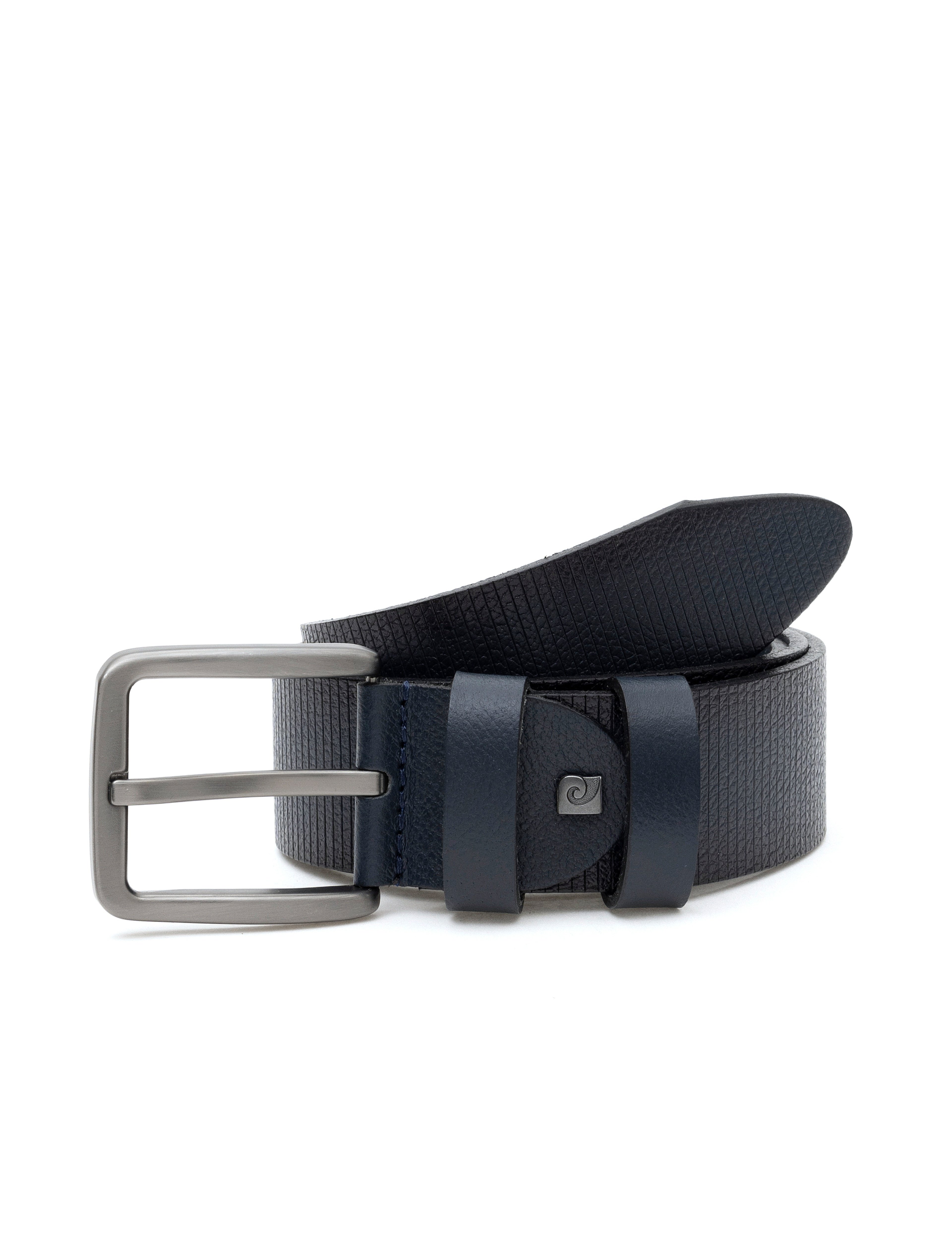 Lacivert Denim %100 Deri Denim Kemer - Image 4