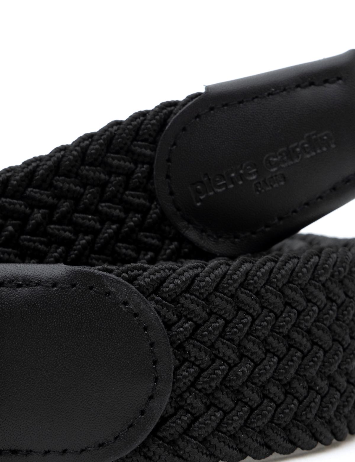 Siyah %100 Deri Örgü Kemer - 50294400014