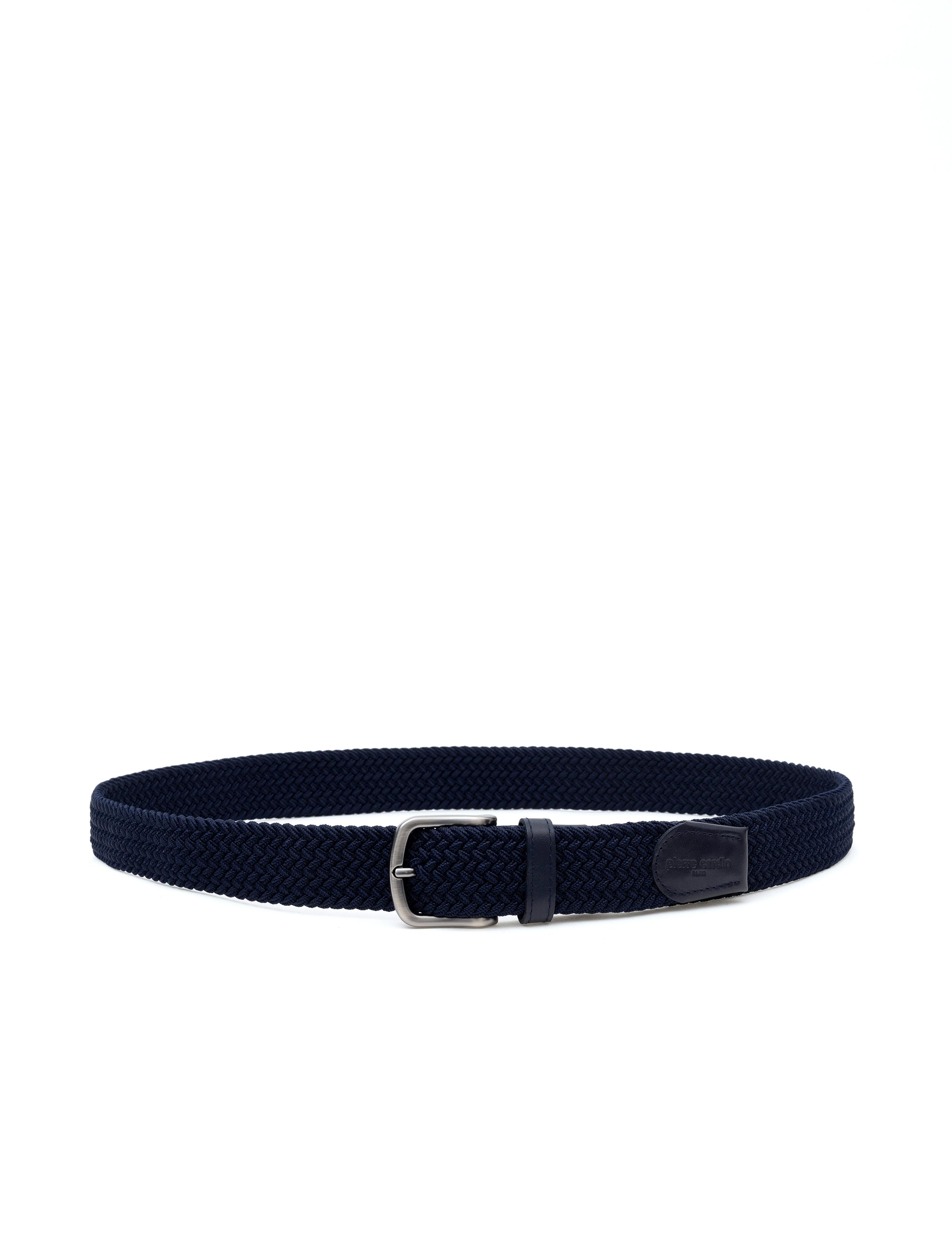 Lacivert %100 Deri Örgü Kemer