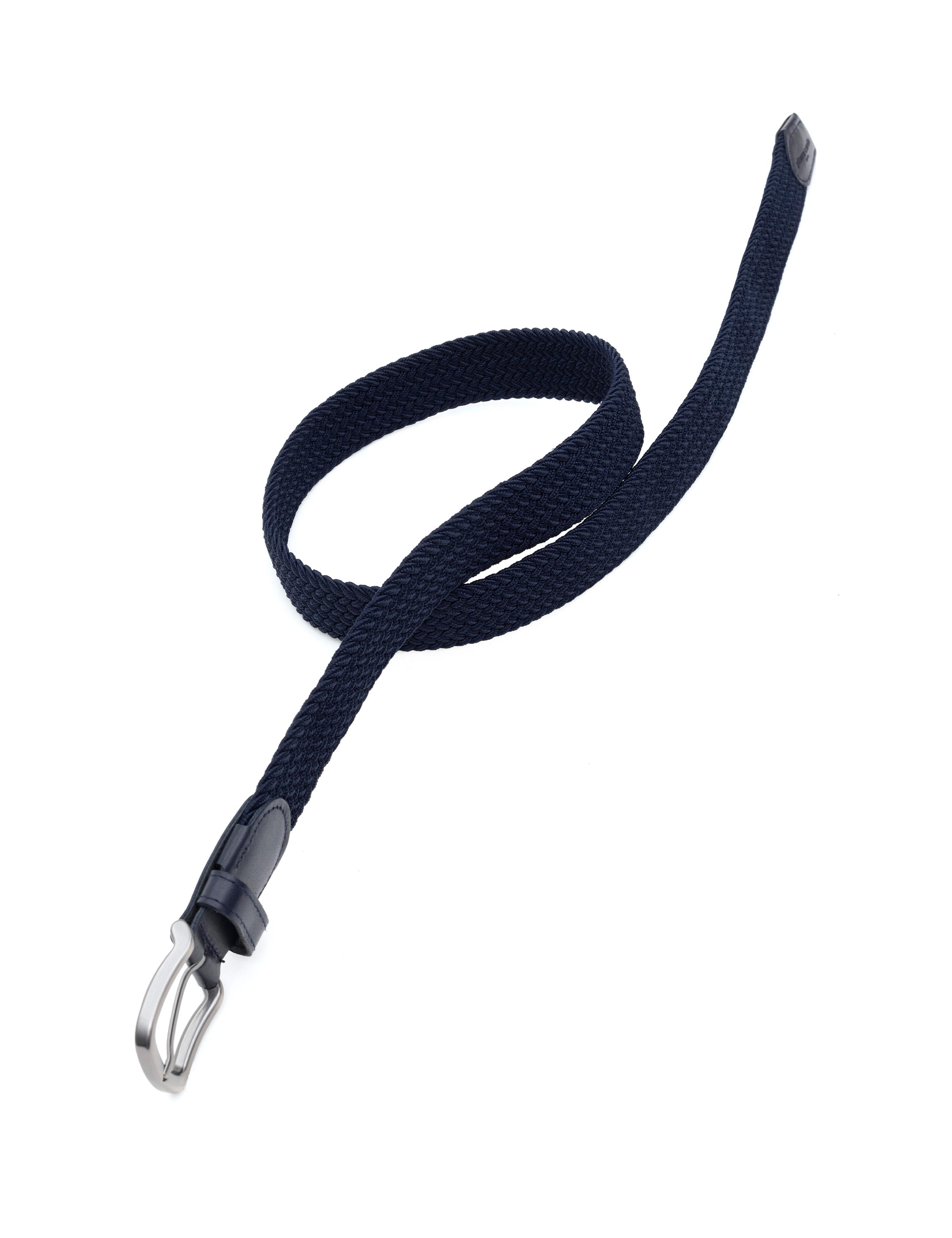 Lacivert %100 Deri Örgü Kemer