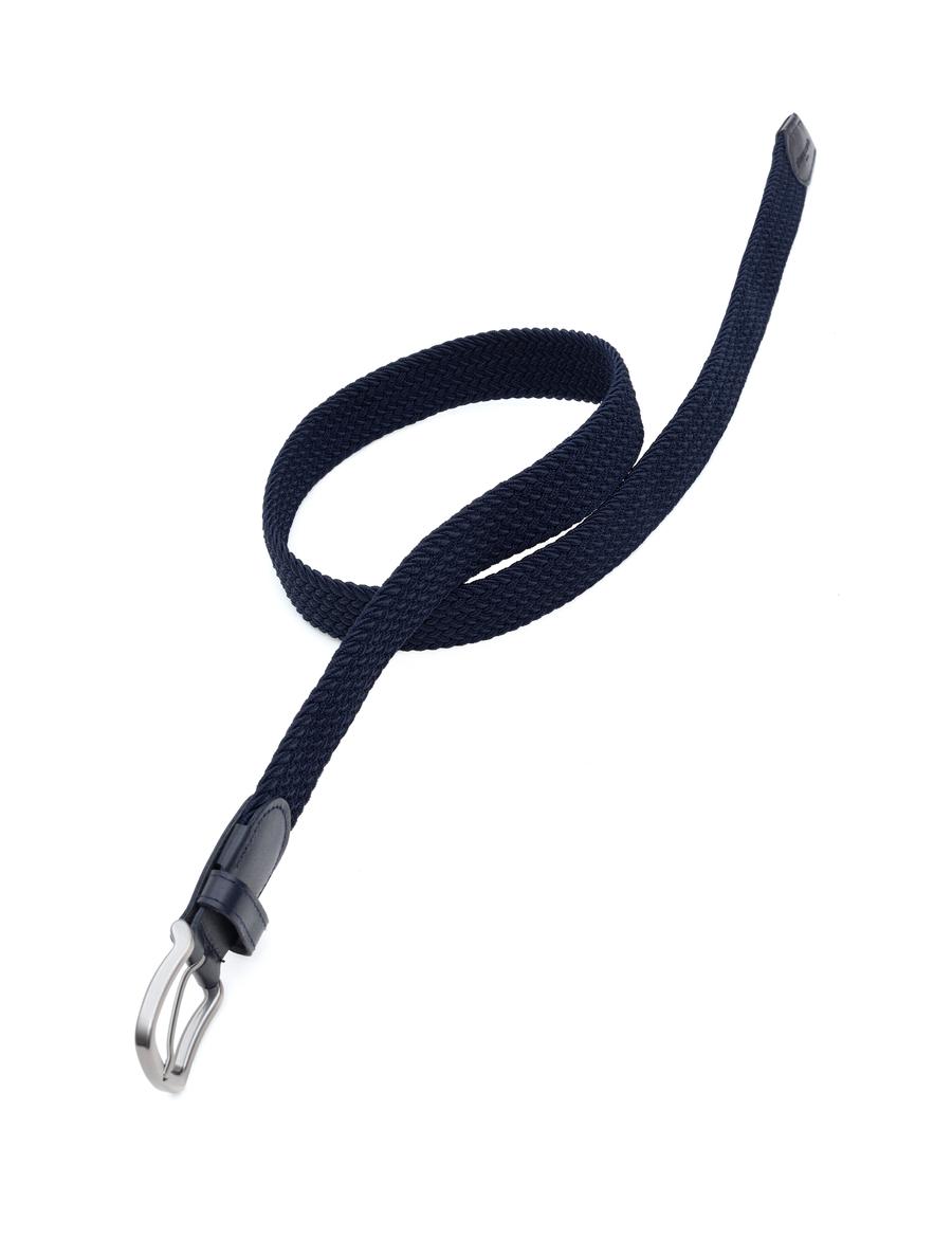 Lacivert %100 Deri Örgü Kemer