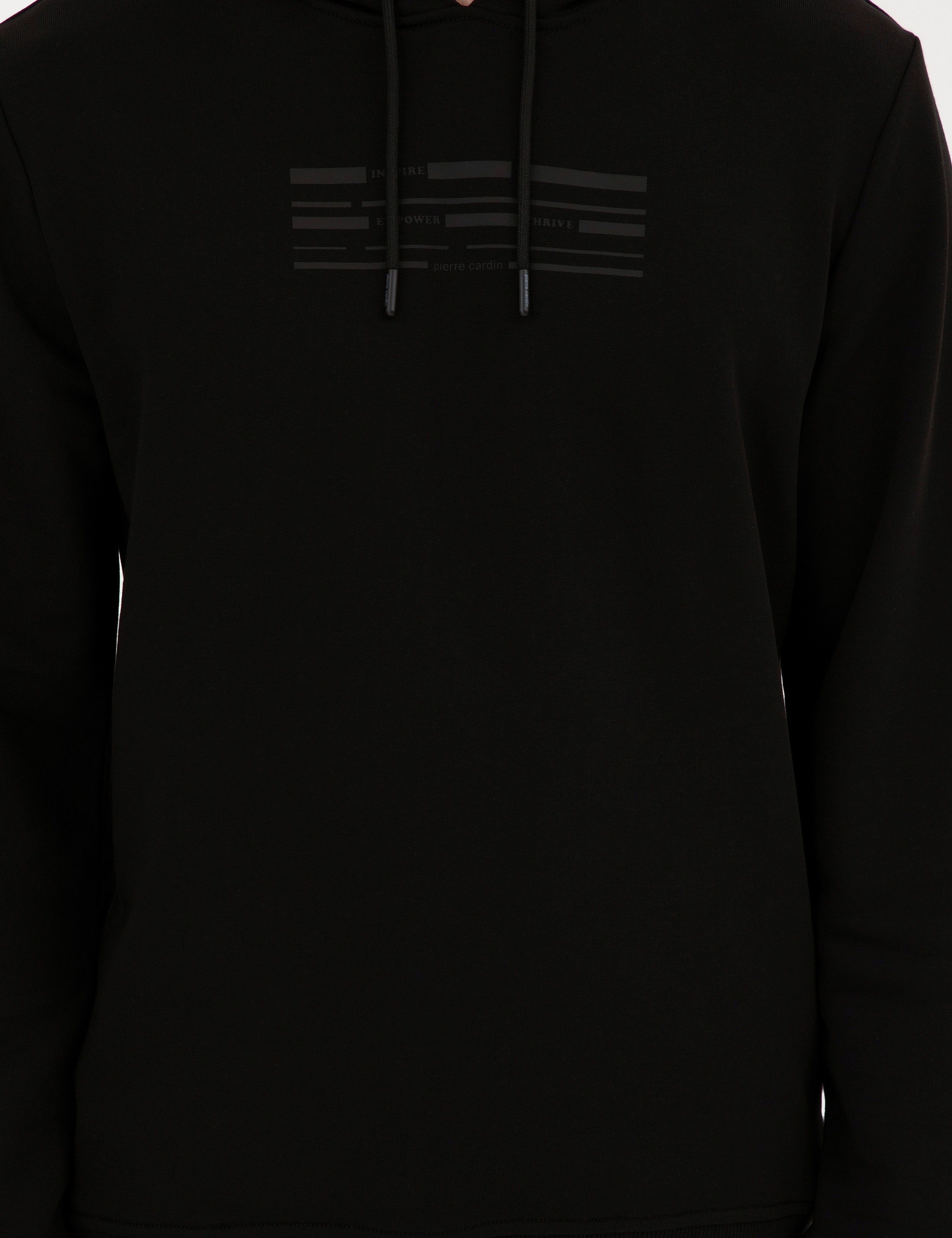 Siyah Regular Fit Sweatshirt - Image 6