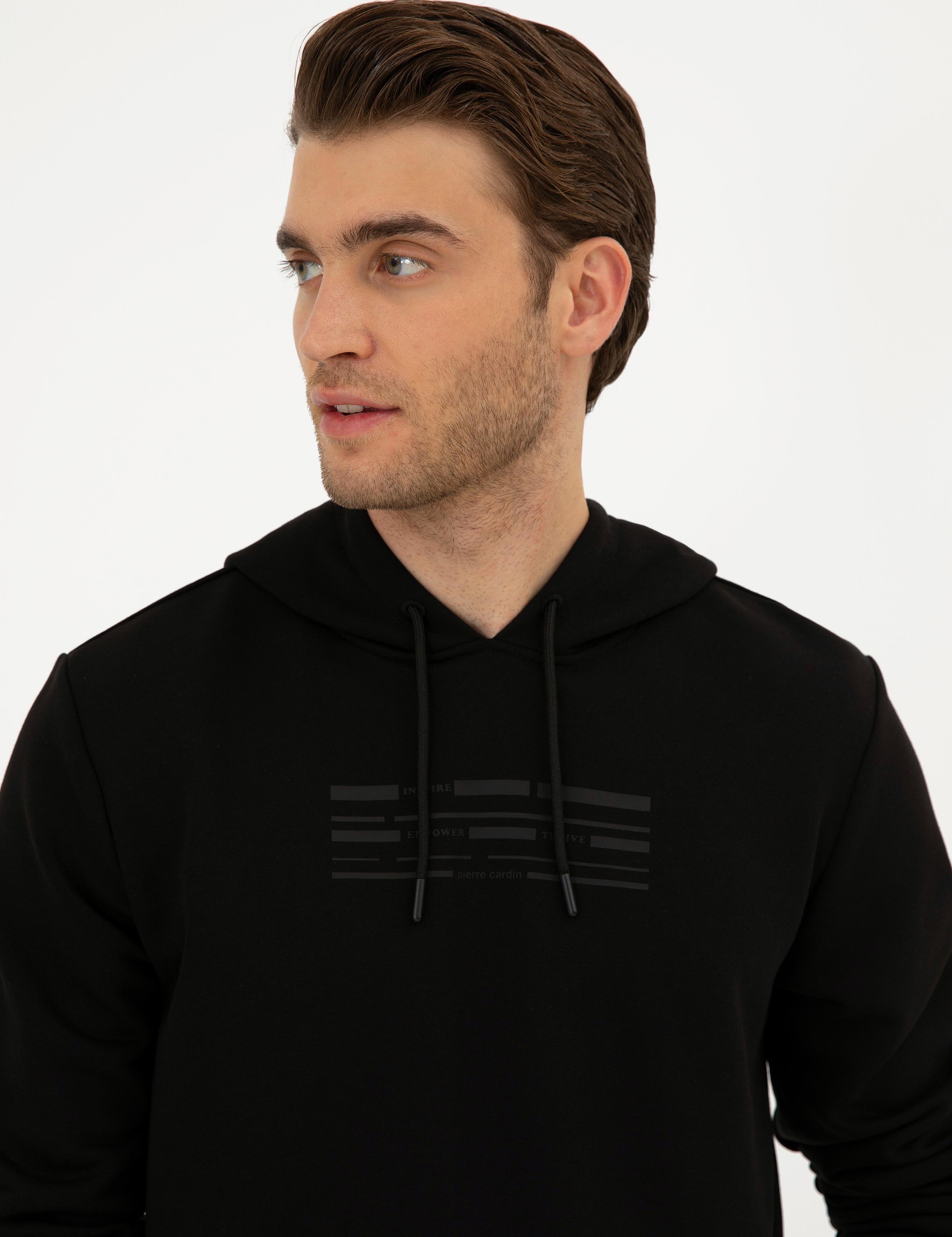 Siyah Regular Fit Sweatshirt