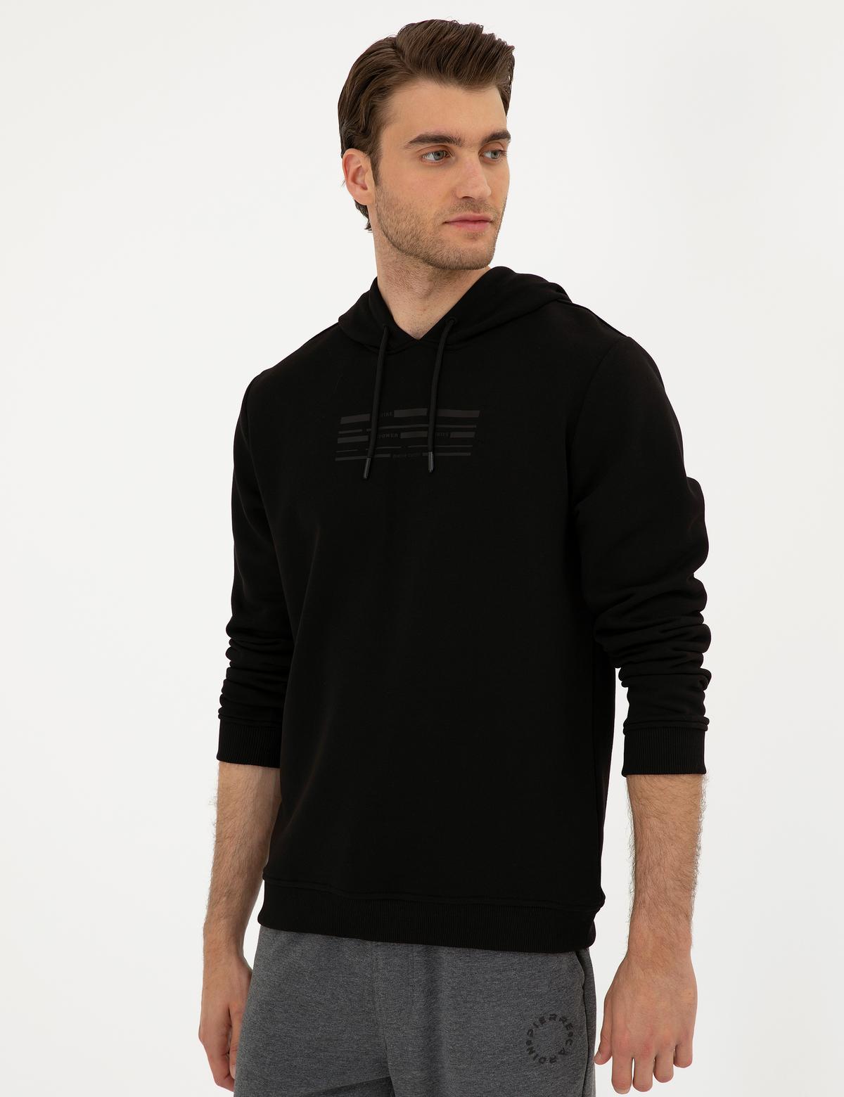Siyah Regular Fit Sweatshirt - 50295772001