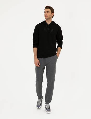 Siyah Regular Fit Sweatshirt