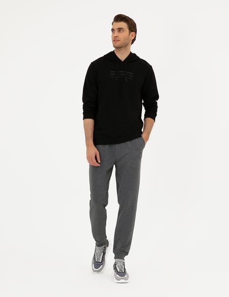 Siyah Regular Fit Sweatshirt - 50295772001