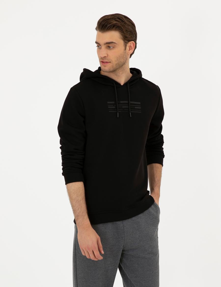 Siyah Regular Fit Sweatshirt