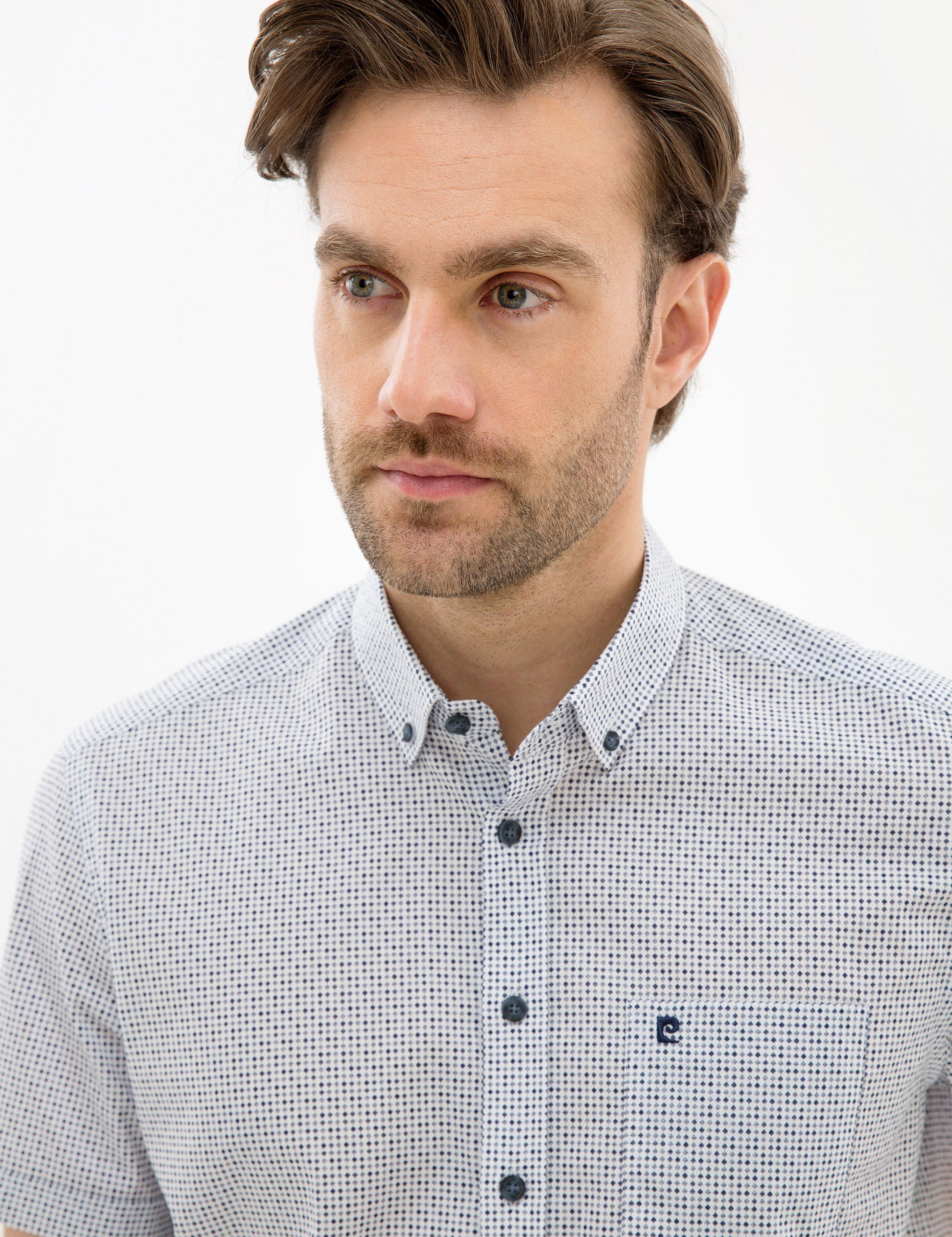 Lacivert Regular Fit Kısa Kollu Gömlek