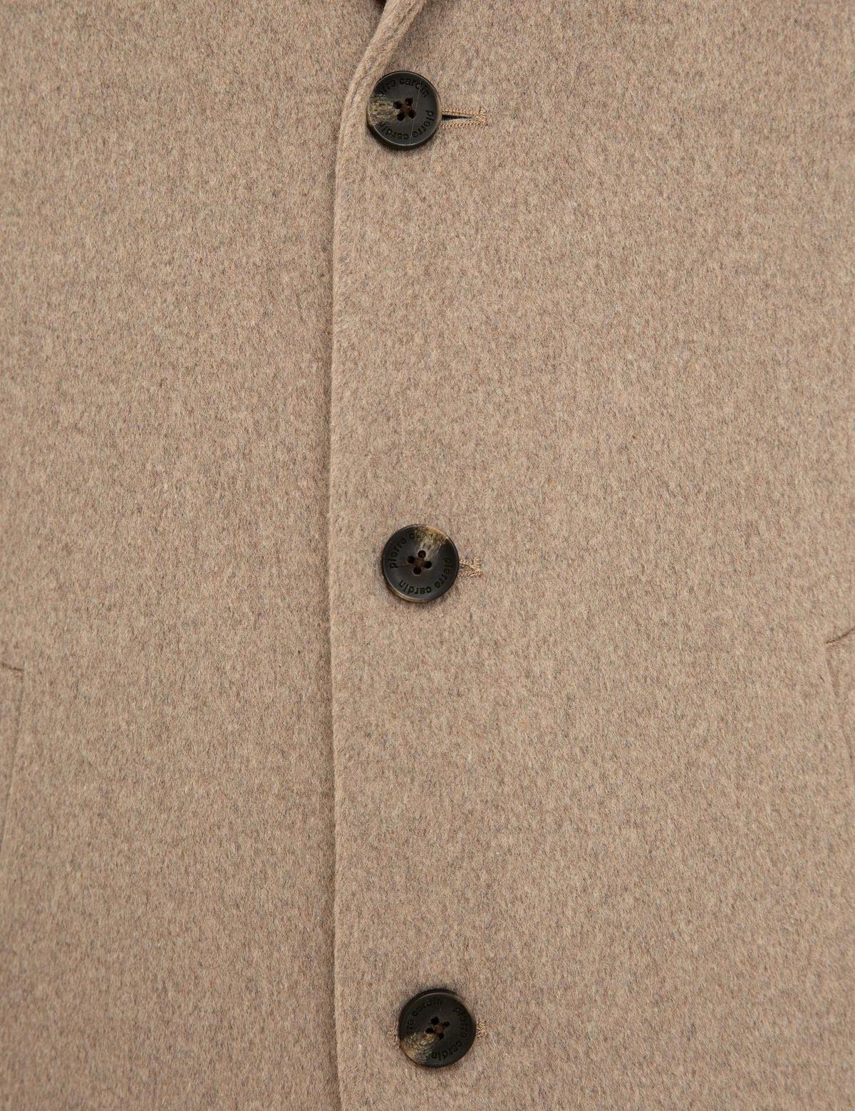 Bej Ex. Slim Fit Kaşe Kaban - 50230243015