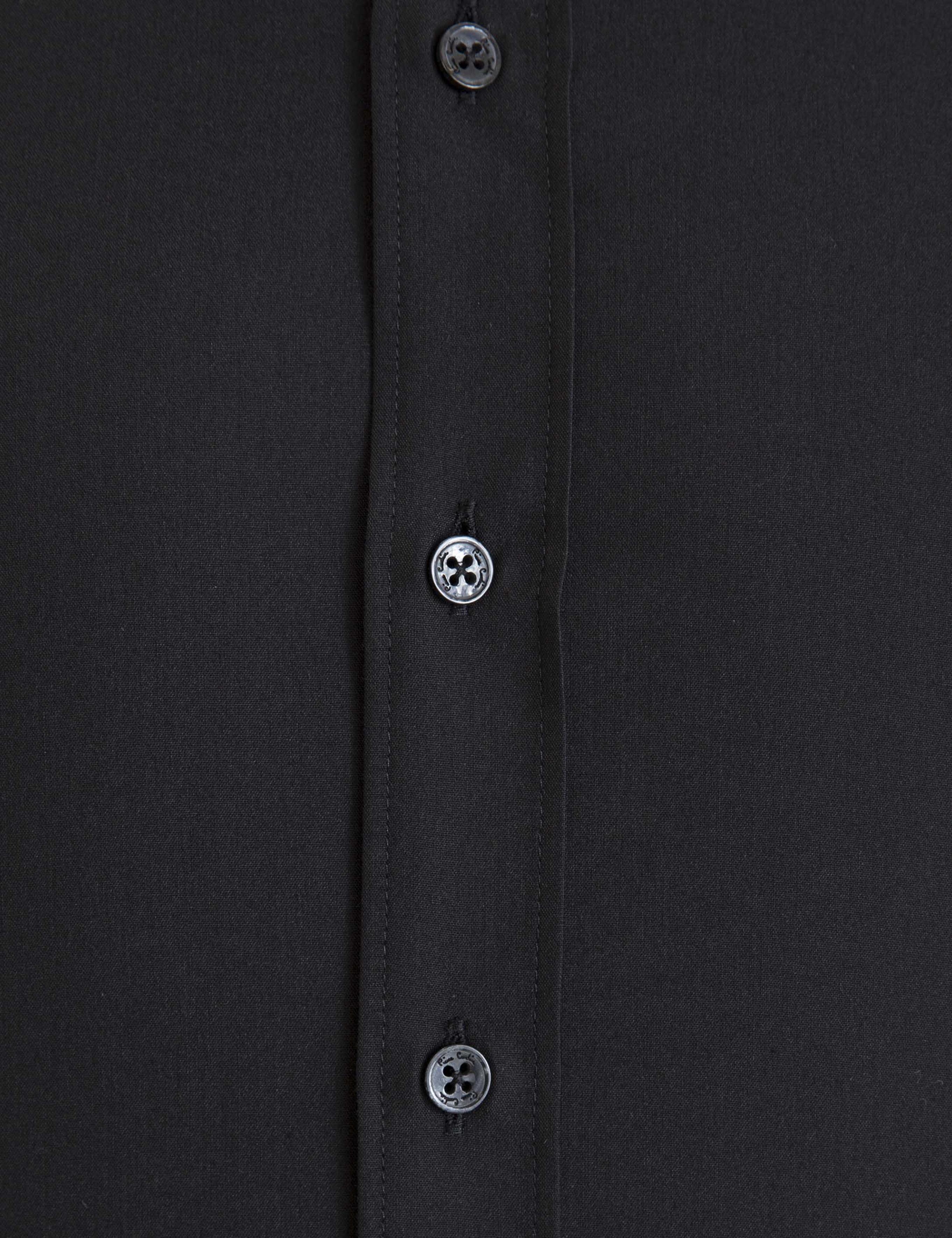 Siyah Slim Fit Basic Gömlek