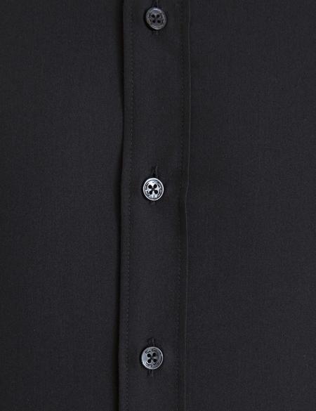 Siyah Slim Fit Basic Gömlek - 50233539043
