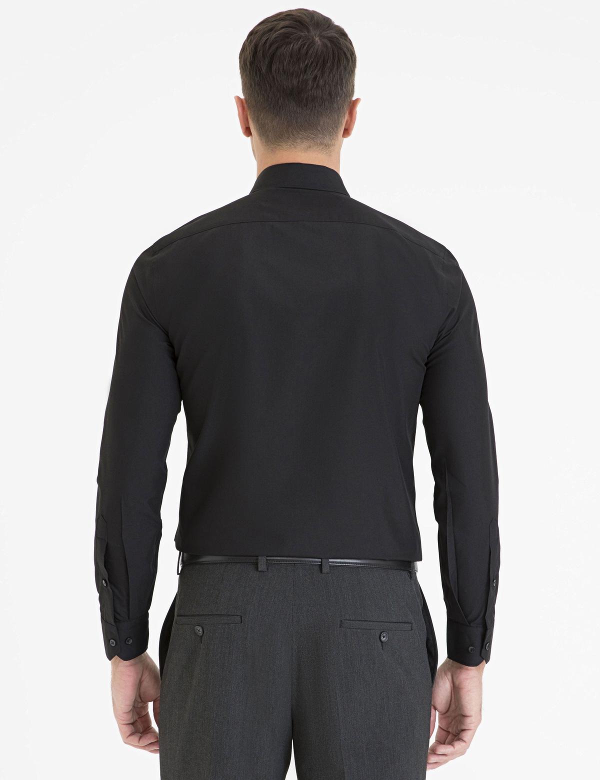 Siyah Slim Fit Basic Gömlek - 50233539043