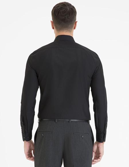 Siyah Slim Fit Basic Gömlek - 50233539043