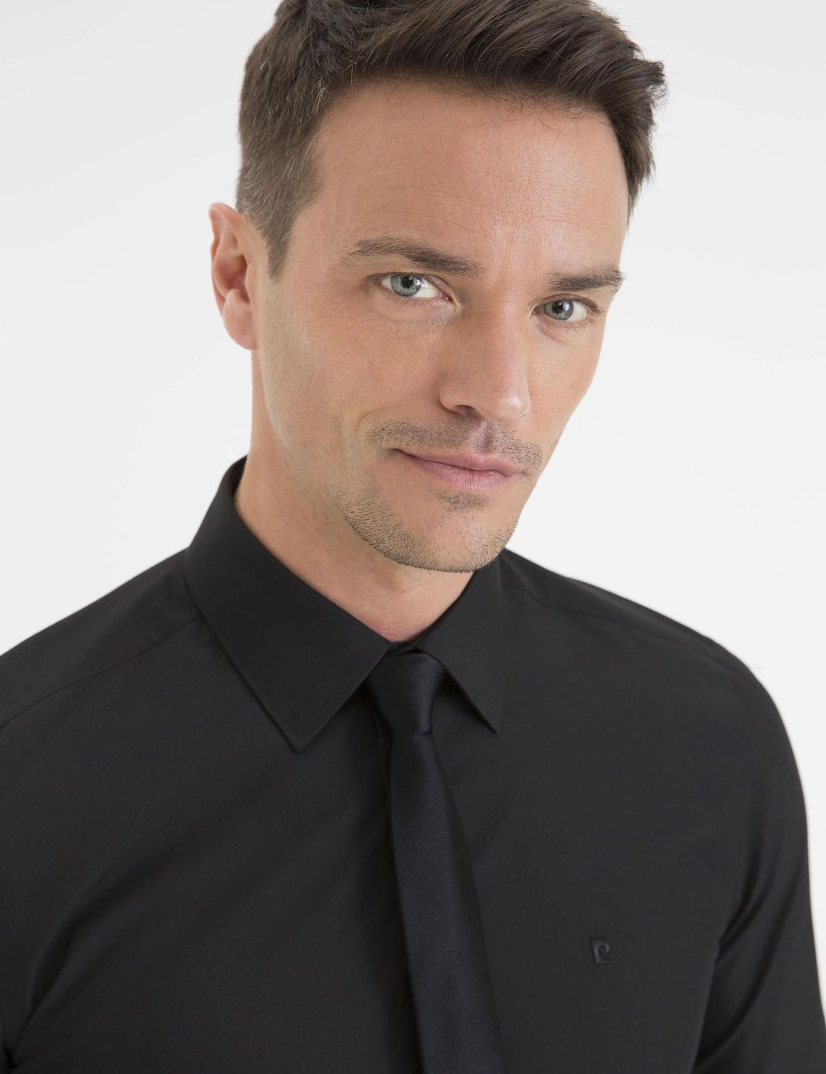 Siyah Slim Fit Basic Gömlek - 50233539043