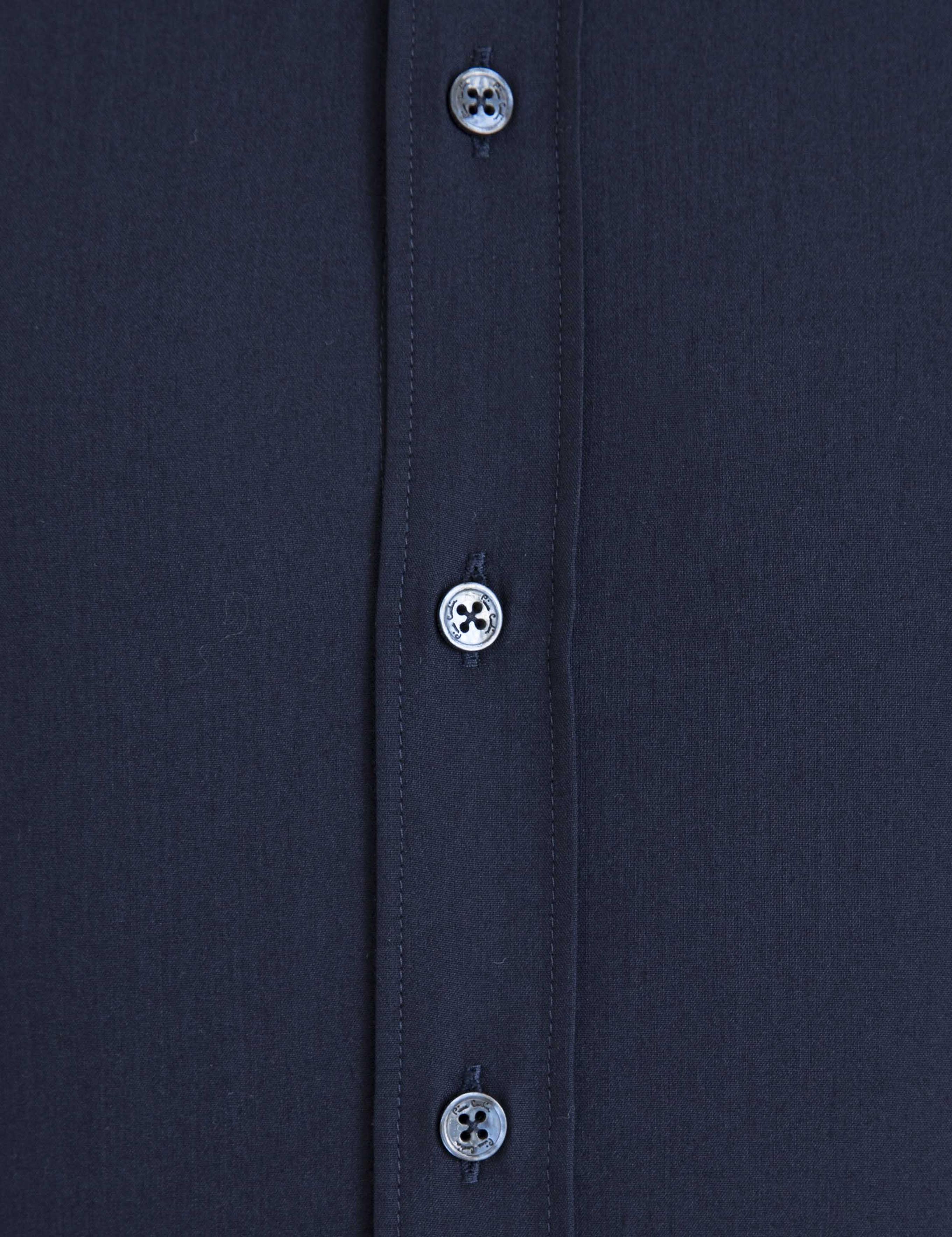 Lacivert Slim Fit Basic Gömlek