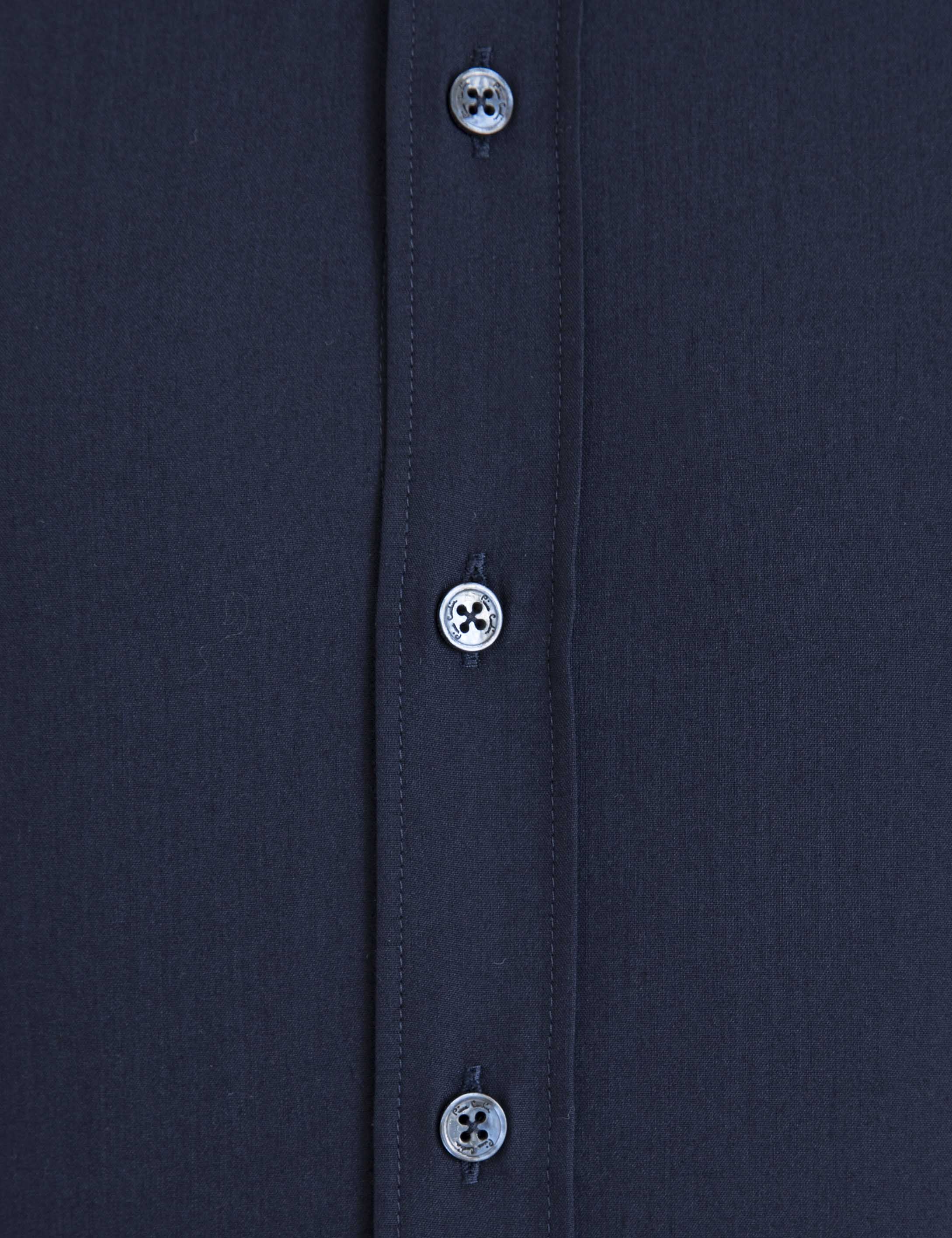 Lacivert Slim Fit Basic Gömlek