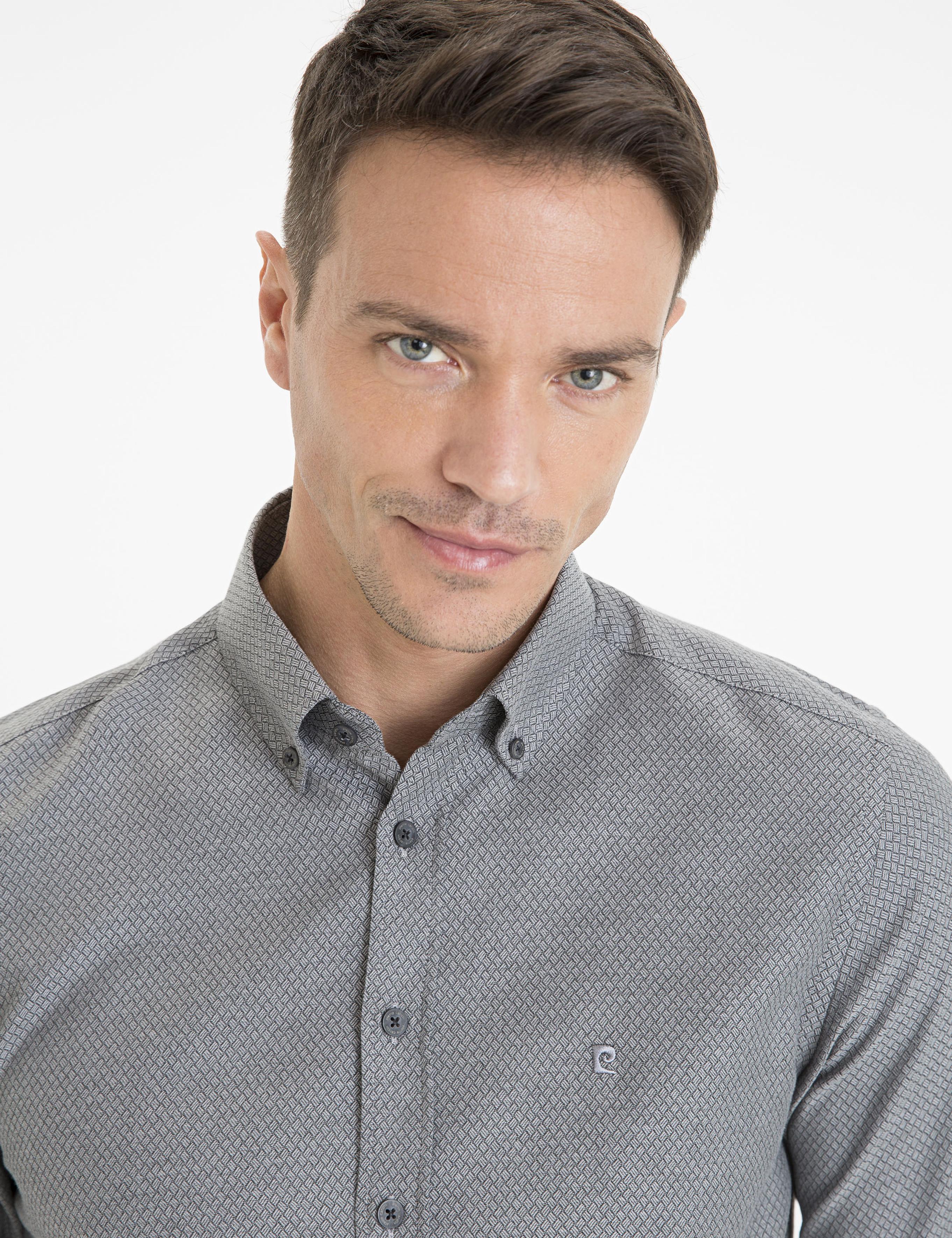 Antrasit Slim Fit Gömlek