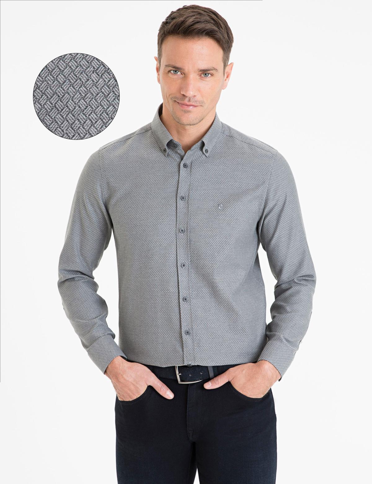 Antrasit Slim Fit Gömlek