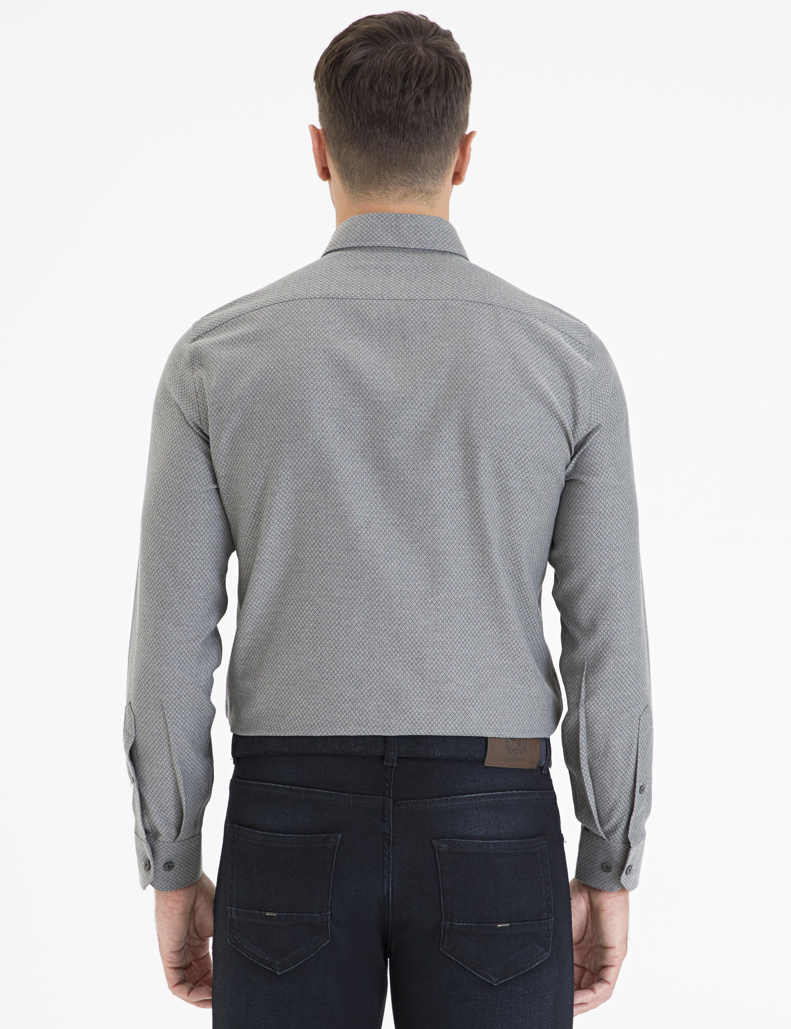 Antrasit Slim Fit Gömlek