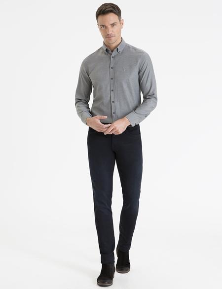 Antrasit Slim Fit Gömlek - 50233543017