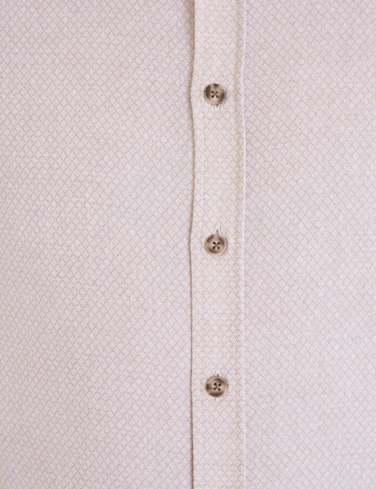 Bej Slim Fit Gömlek - 50233543019