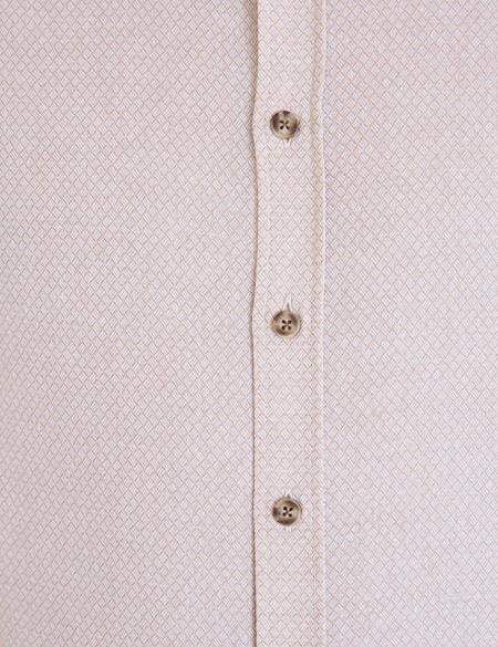 Bej Slim Fit Gömlek - 50233543019