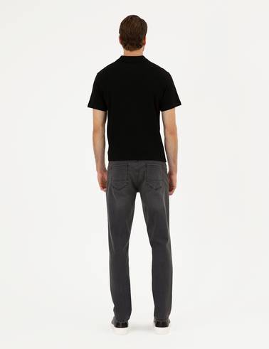 Antrasit Straight Fit Jean Pantolon