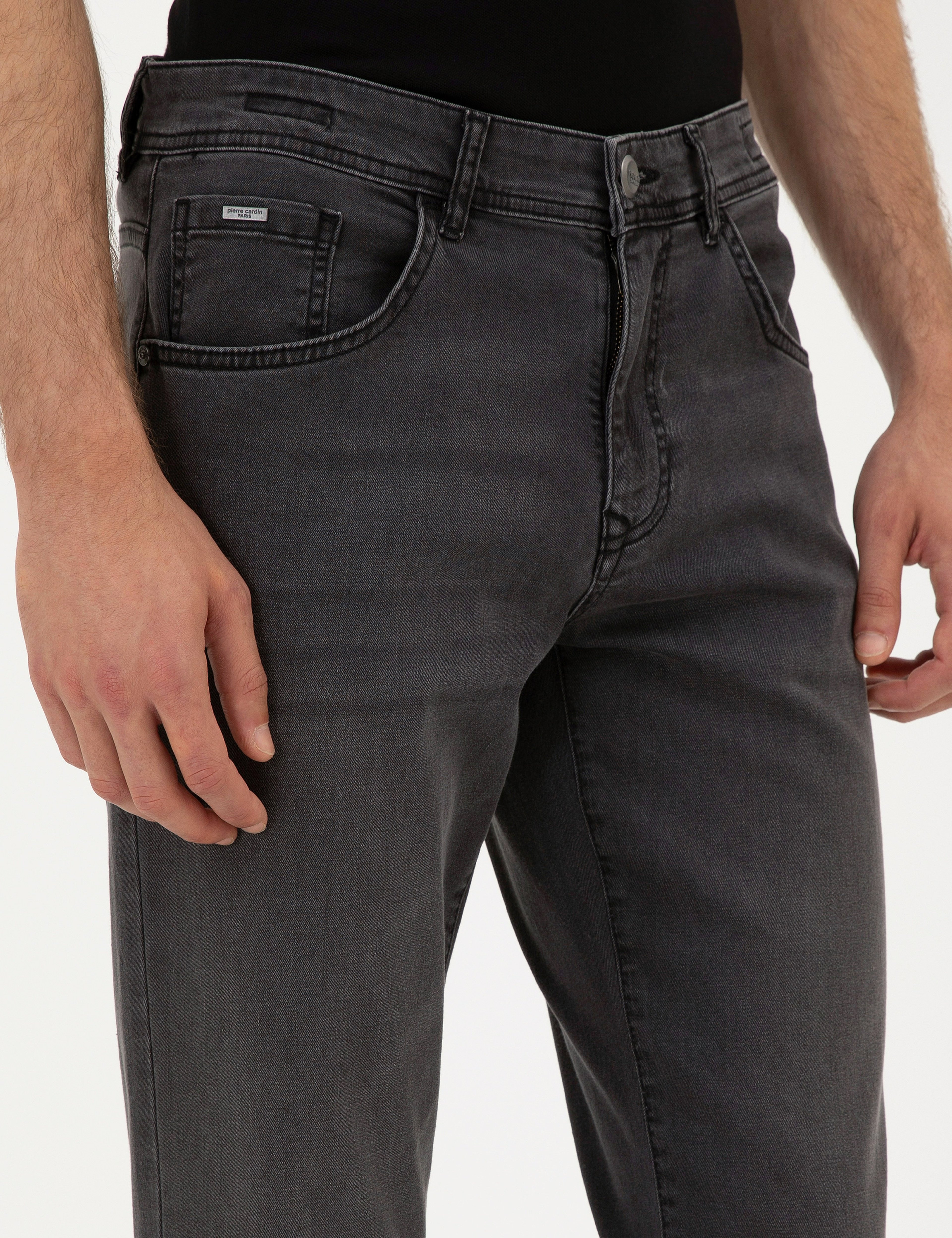 Antrasit Straight Fit Jean Pantolon