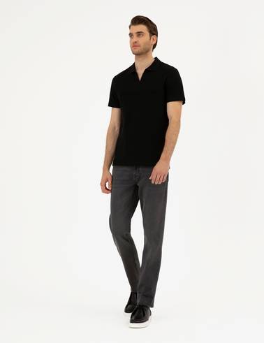 Antrasit Straight Fit Jean Pantolon