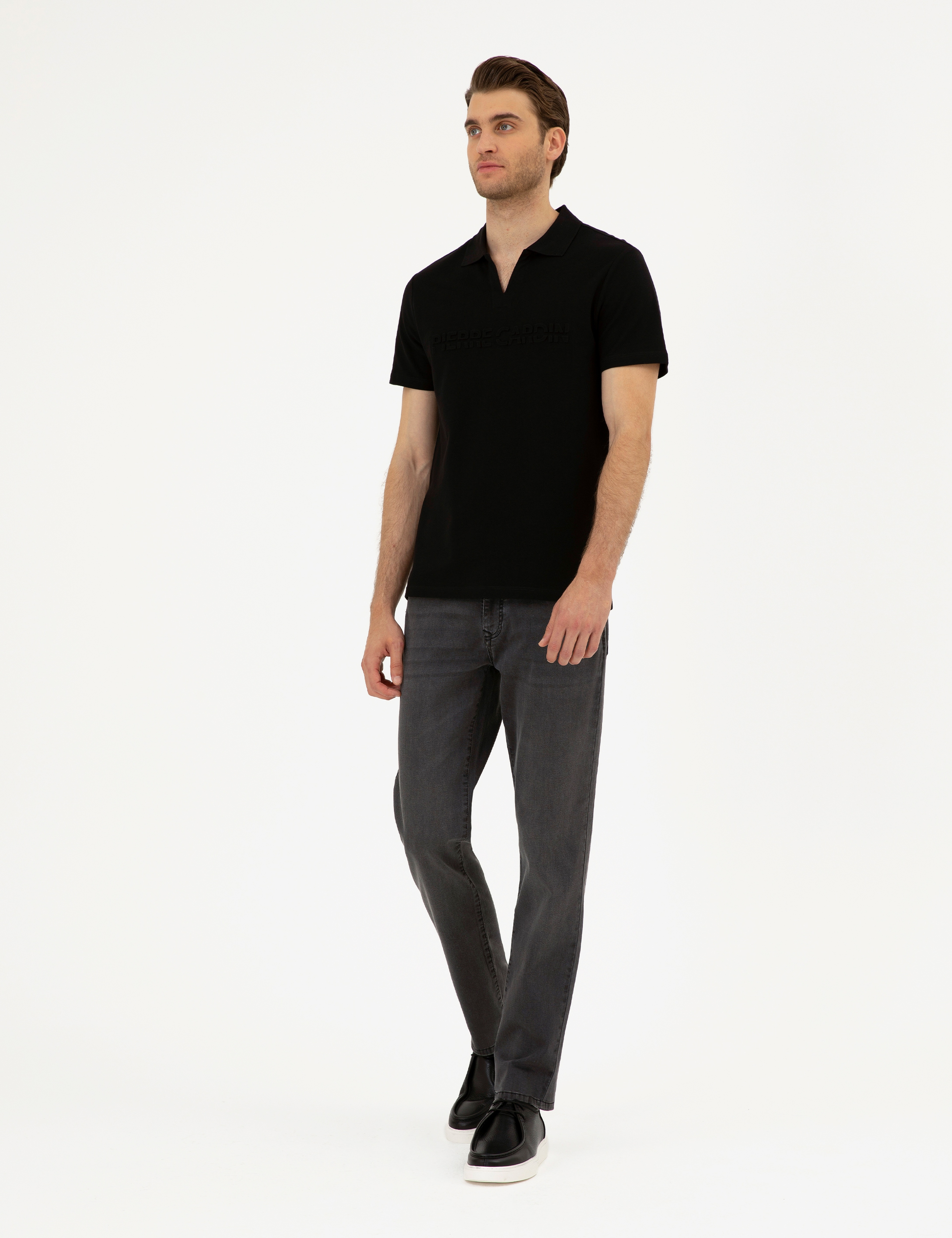 Antrasit Straight Fit Jean Pantolon