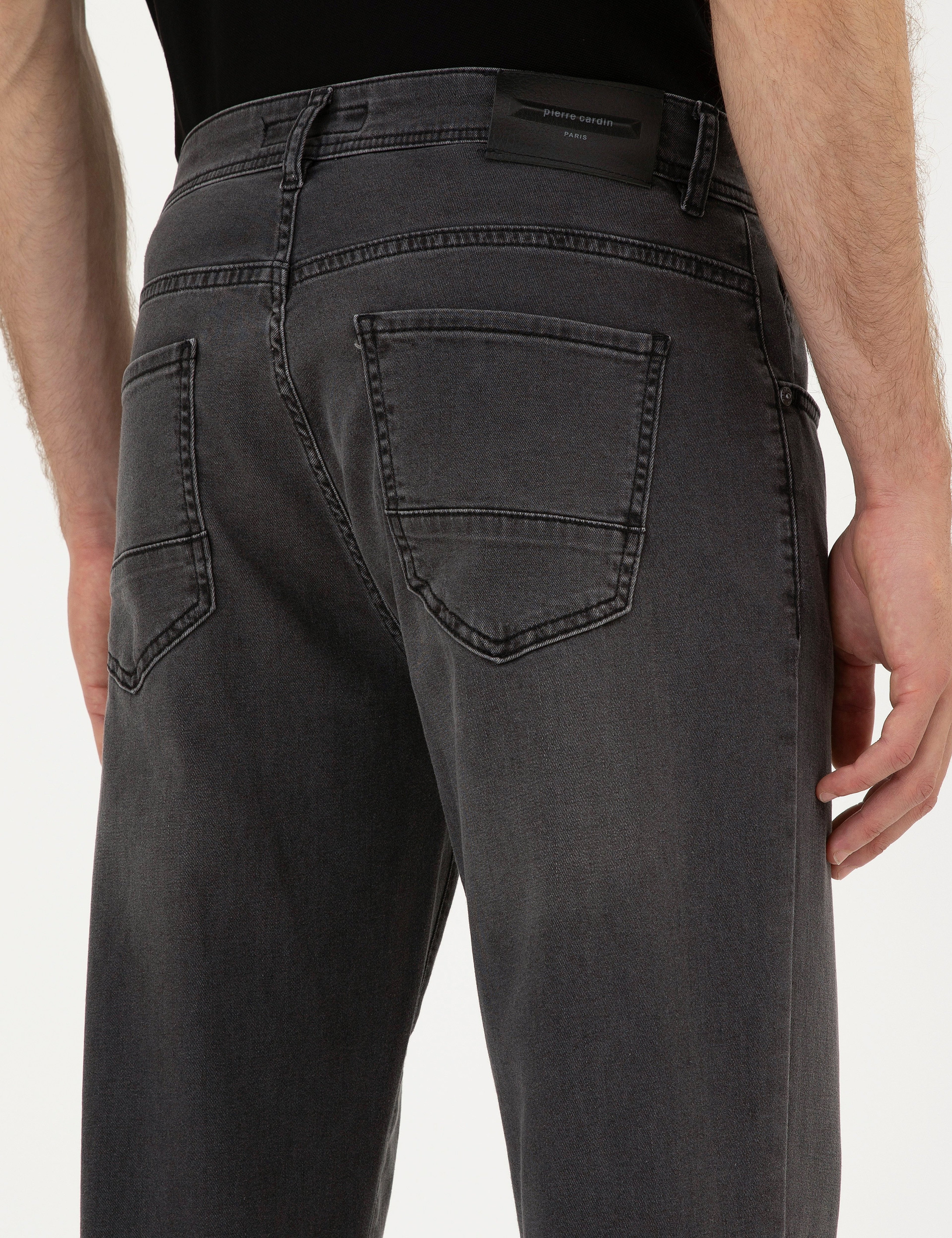 Antrasit Straight Fit Jean Pantolon - Image 5