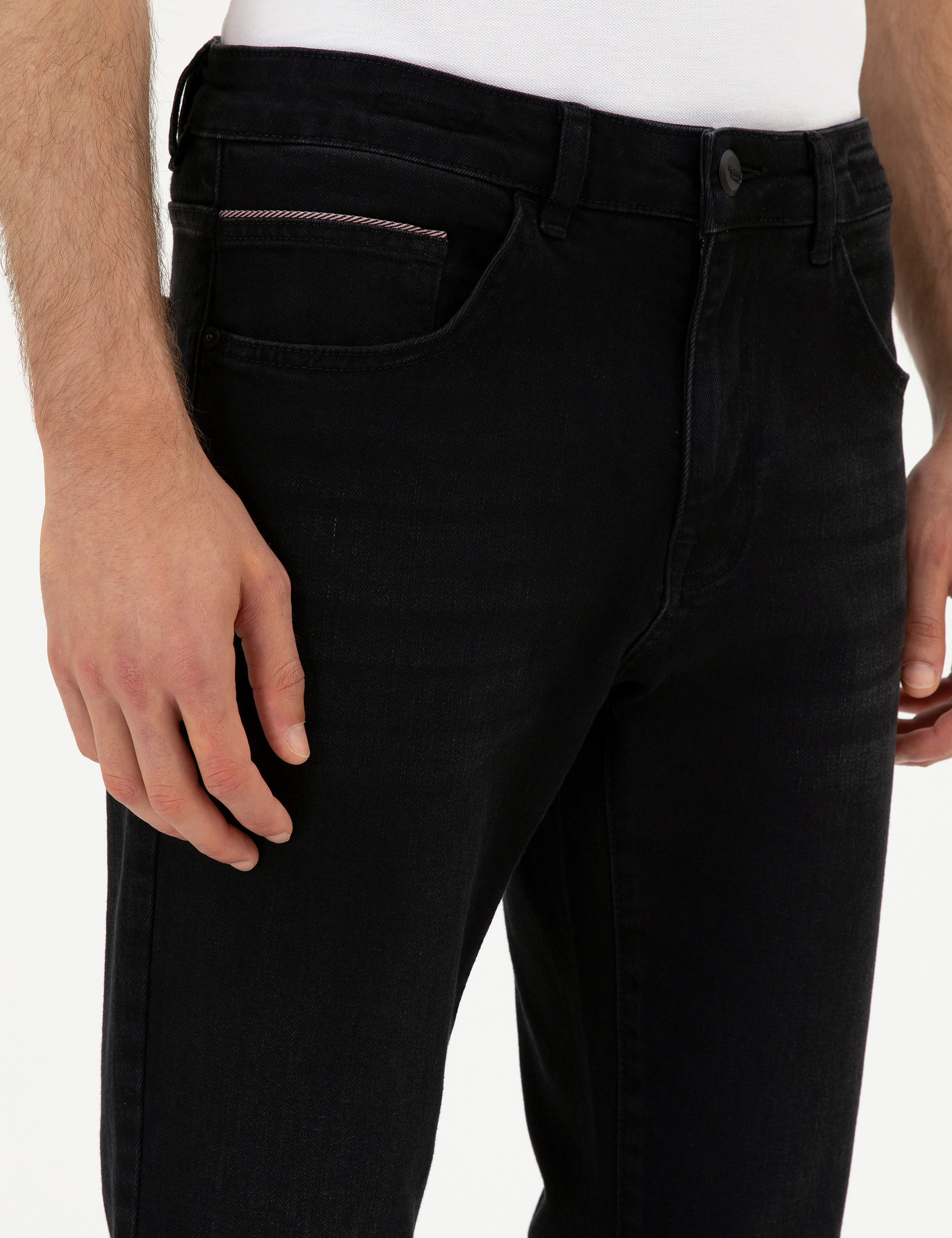 Siyah Slim Fit Jean Pantolon