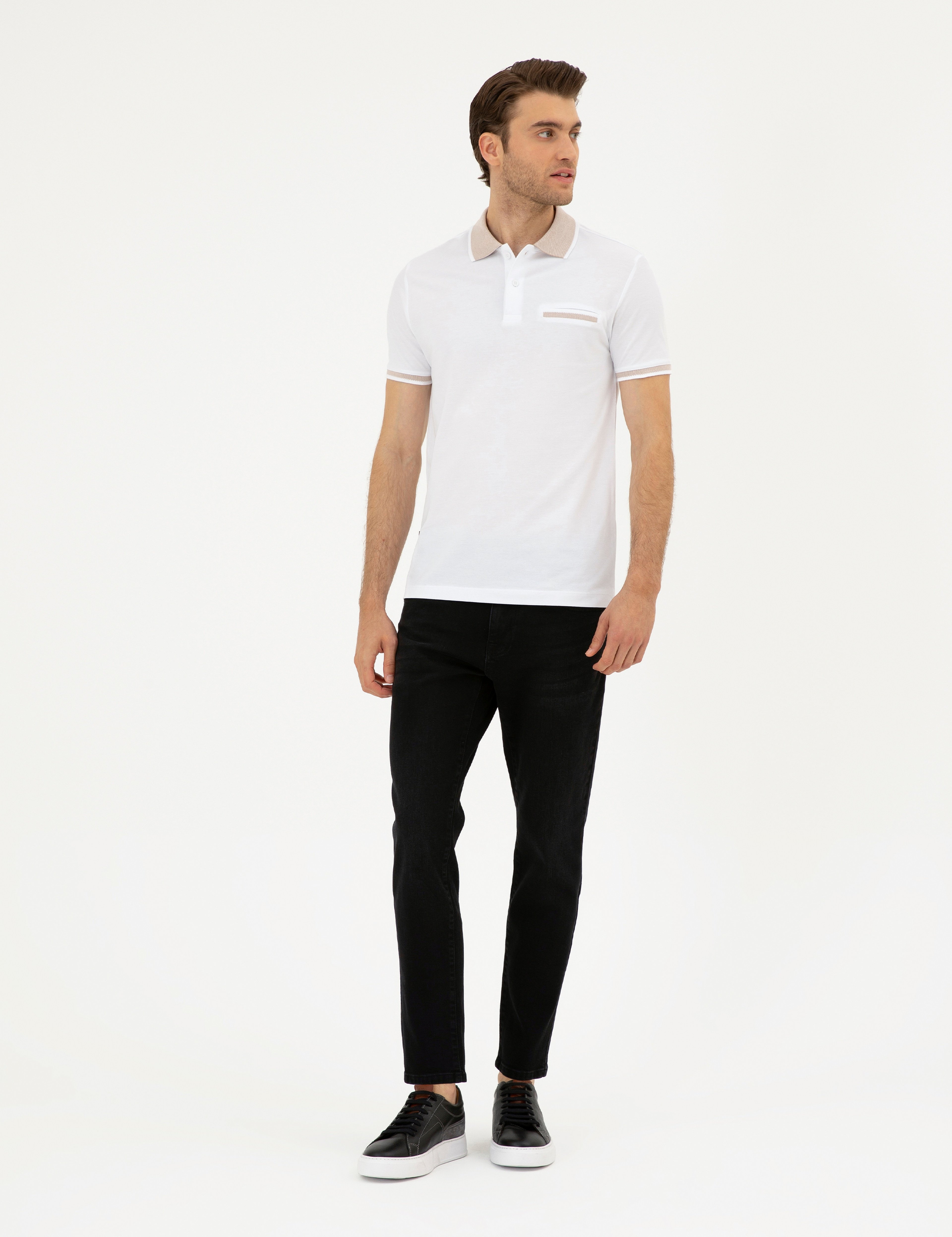 Siyah Slim Fit Jean Pantolon - Image 3