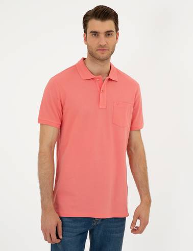 Pembe Regular Fit Basic Tişört