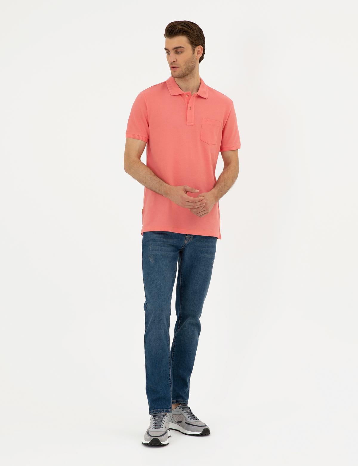 Pembe Regular Fit Basic Tişört - 50280753089