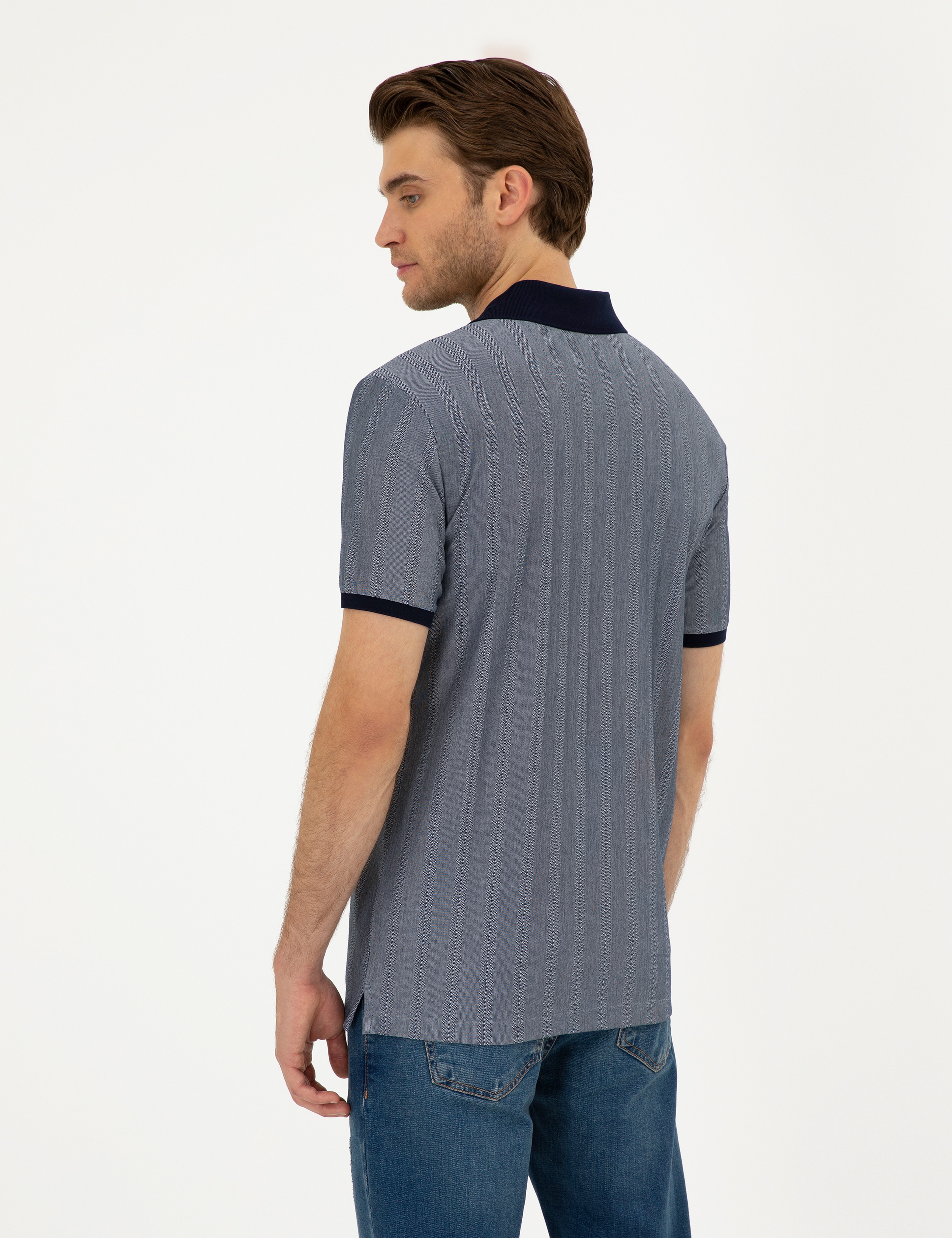 Lacivert Slim Fit Tişört - Image 5