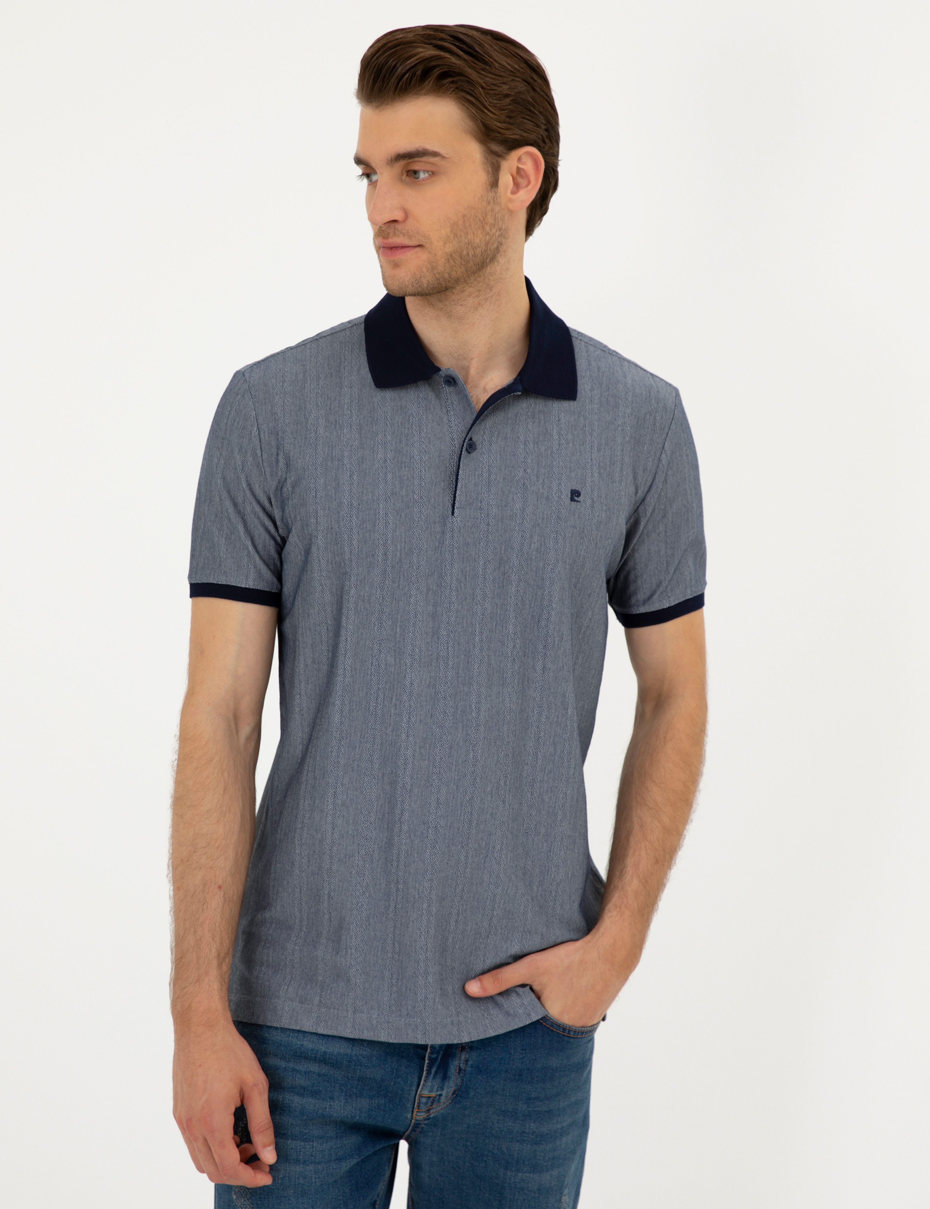 Lacivert Slim Fit Tişört - Image 3