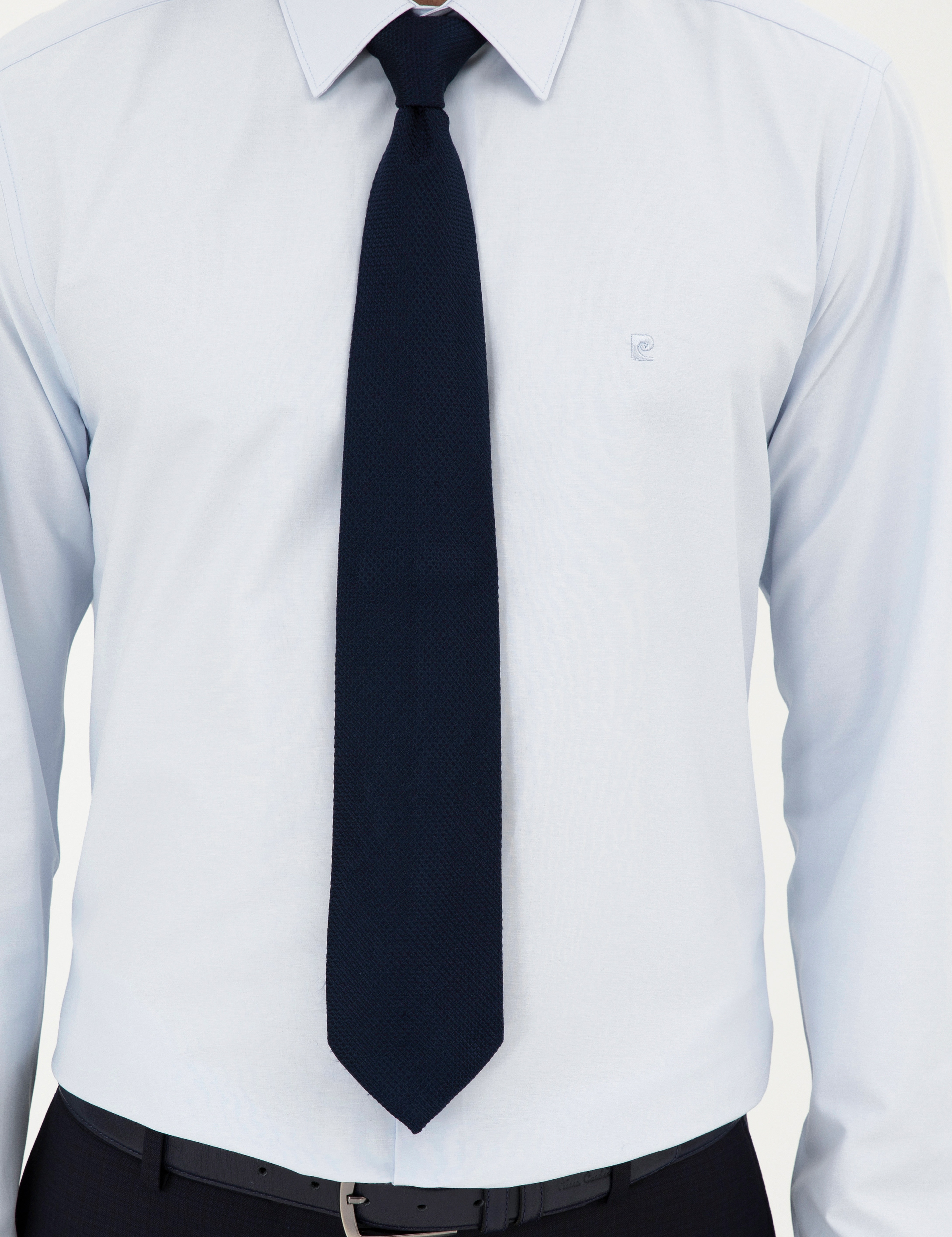 Açık Mavi Regular Fit Uzun Kollu Basic Gömlek - Image 6