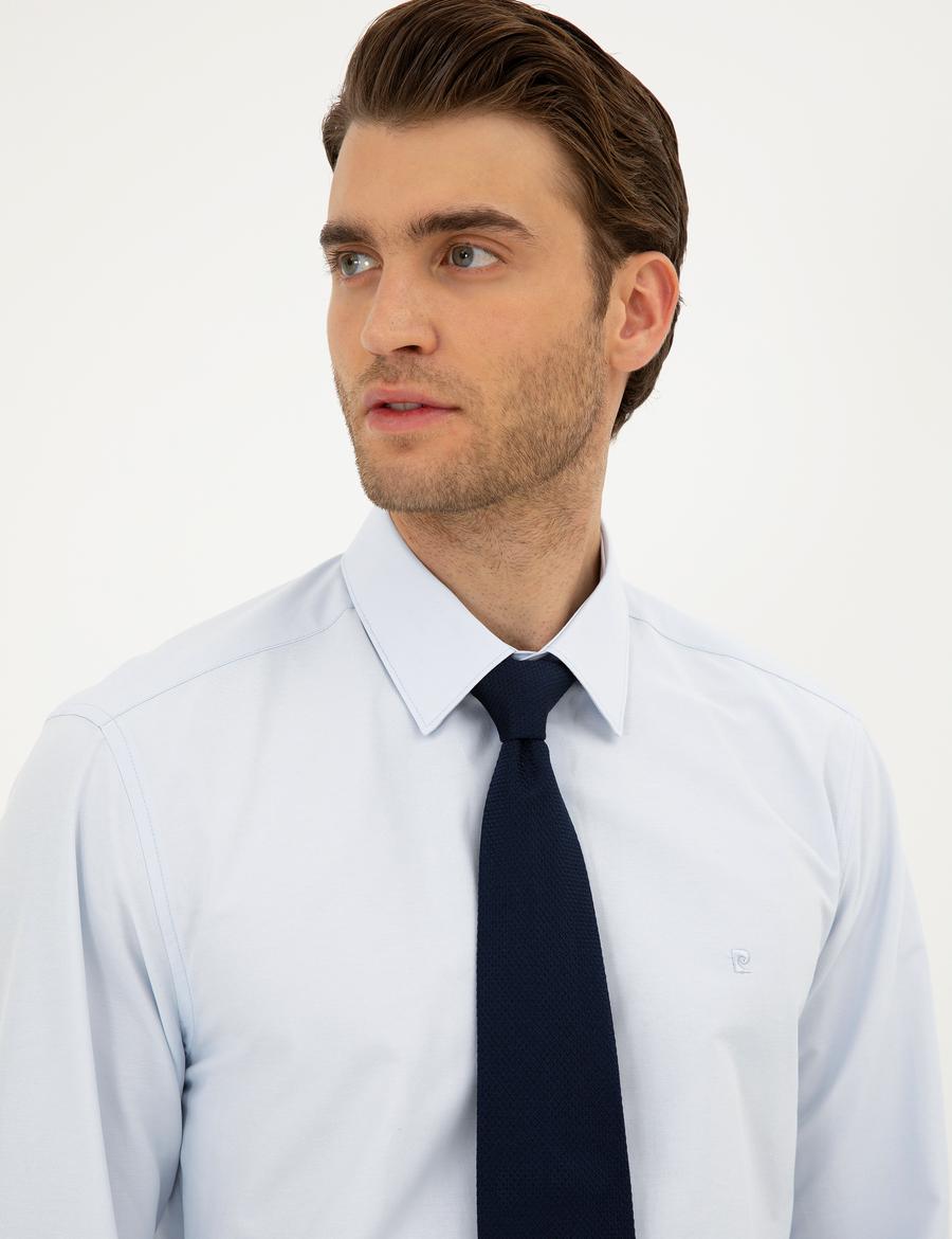 Açık Mavi Regular Fit Uzun Kollu Basic Gömlek