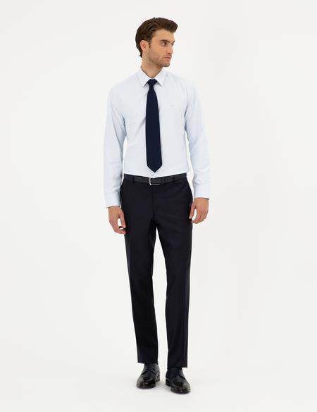 Açık Mavi Regular Fit Uzun Kollu Basic Gömlek - 50289411002